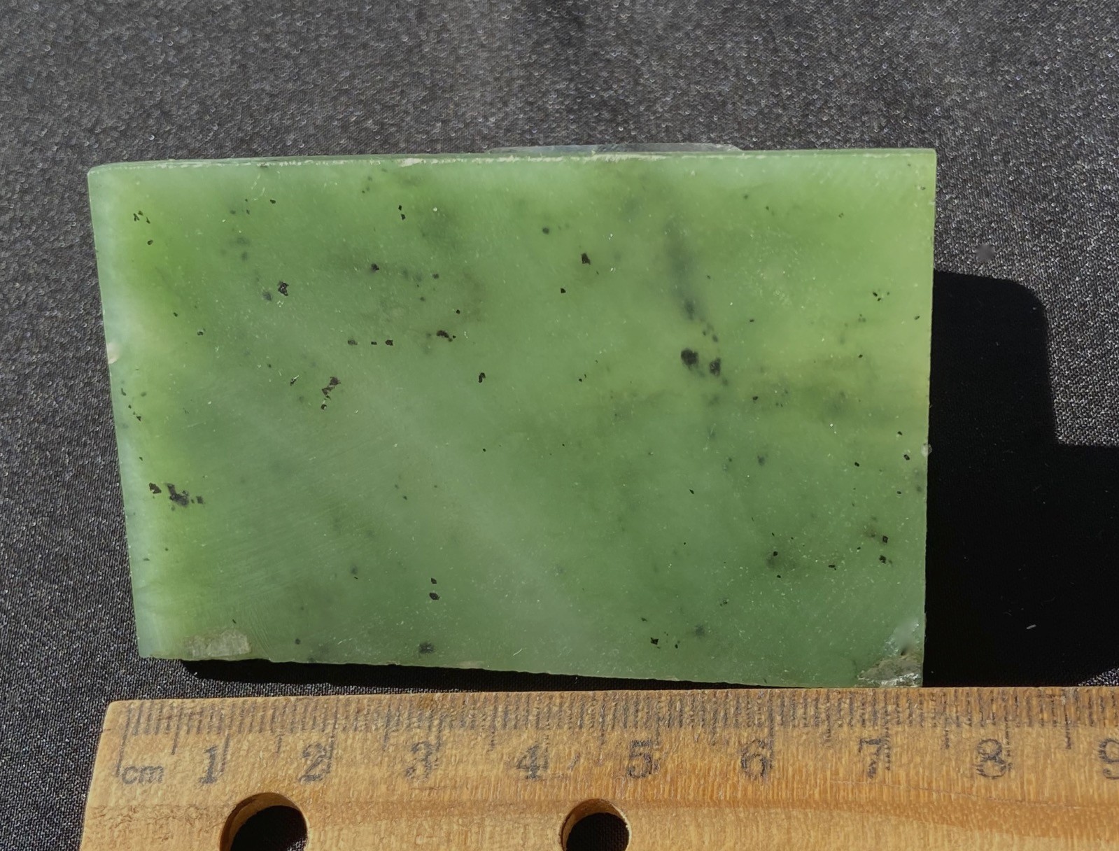 Siberian Jade Glowing Imperial Green Fine Slab 48.6 Grams- 243.5 Carats Russia