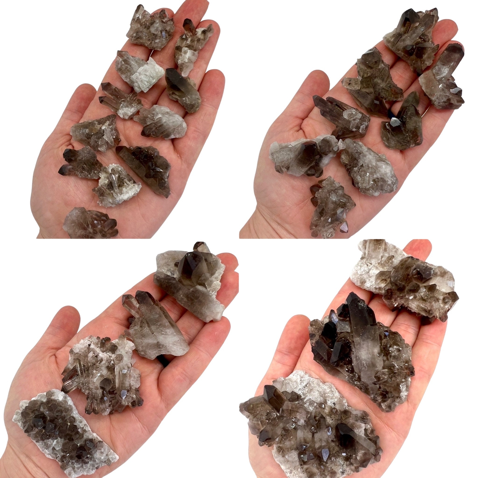 Raw Smoky Quartz Cluster (Grade A) Natural Smoky Quartz Crystal Cluster, Brazil