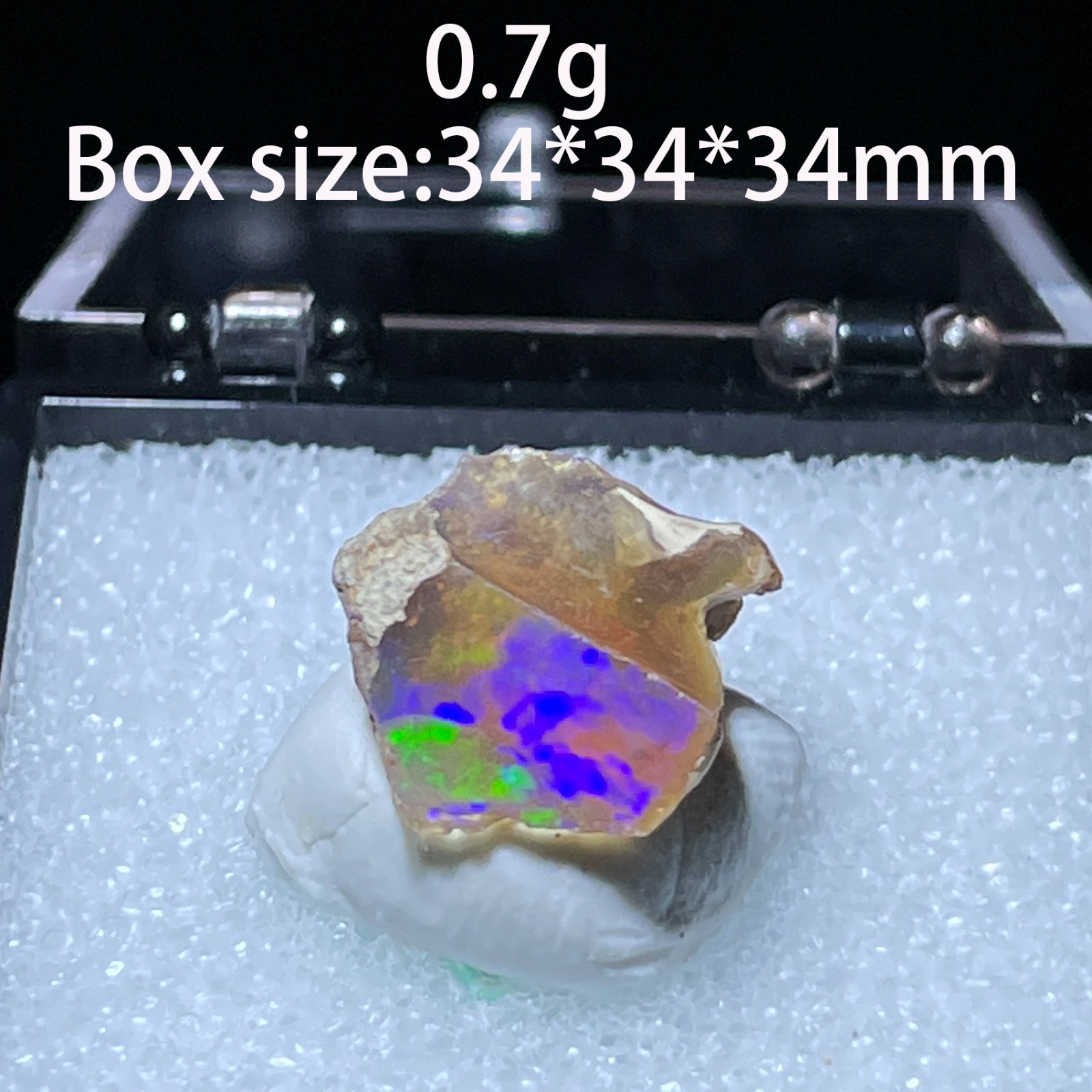 Natural Colorful Ethiopia Opal (No water) Gem Mineral Specimen (Need lighting)