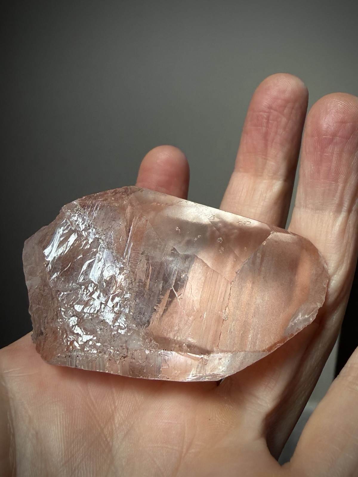 Strawberry Quartz Crystal Lemurian Quartz Window Quartz Natural Lemurian Brazil