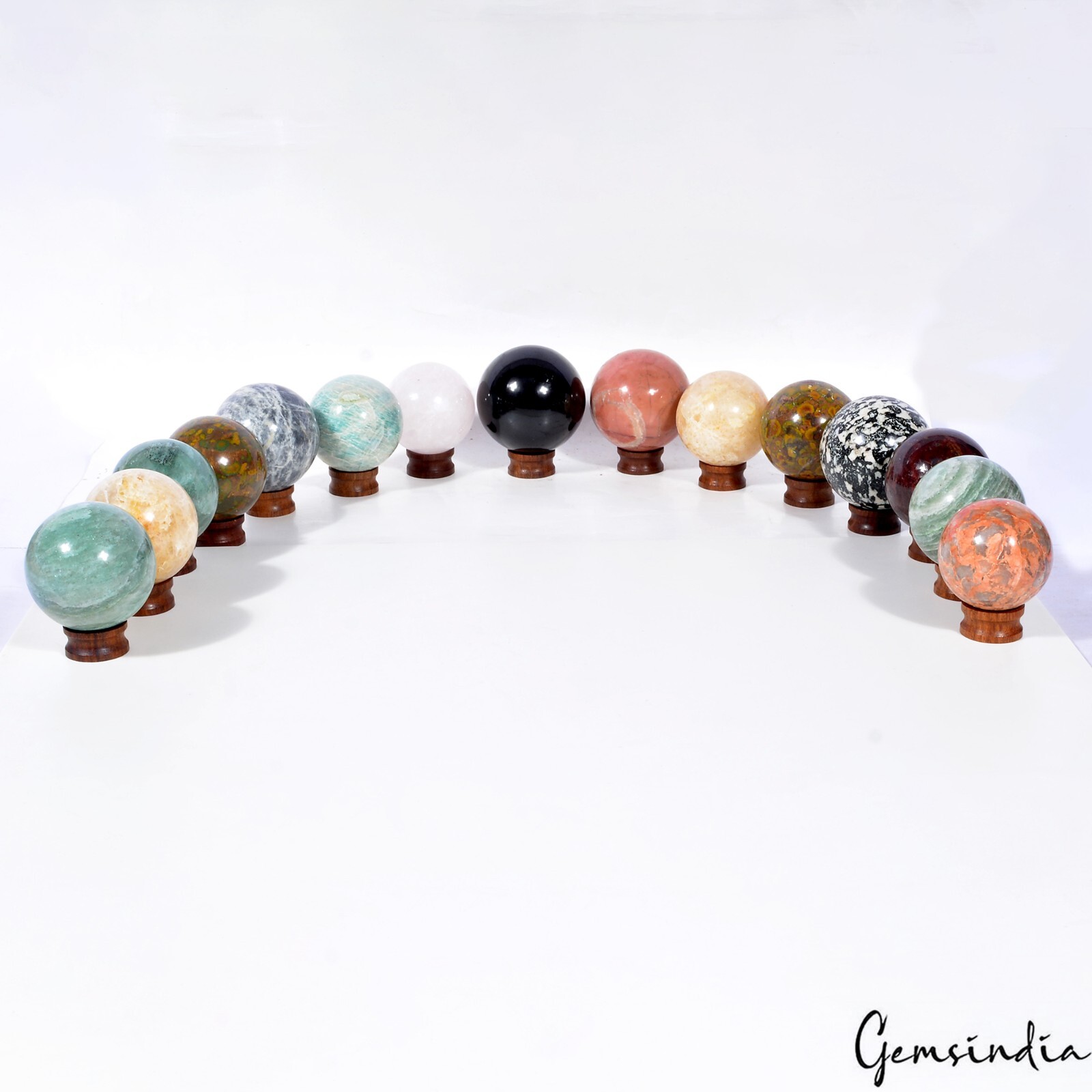 Superb 3.4 Kilo Natural Untreated Multi Gemstone Healing Crystal Sphere W Stand