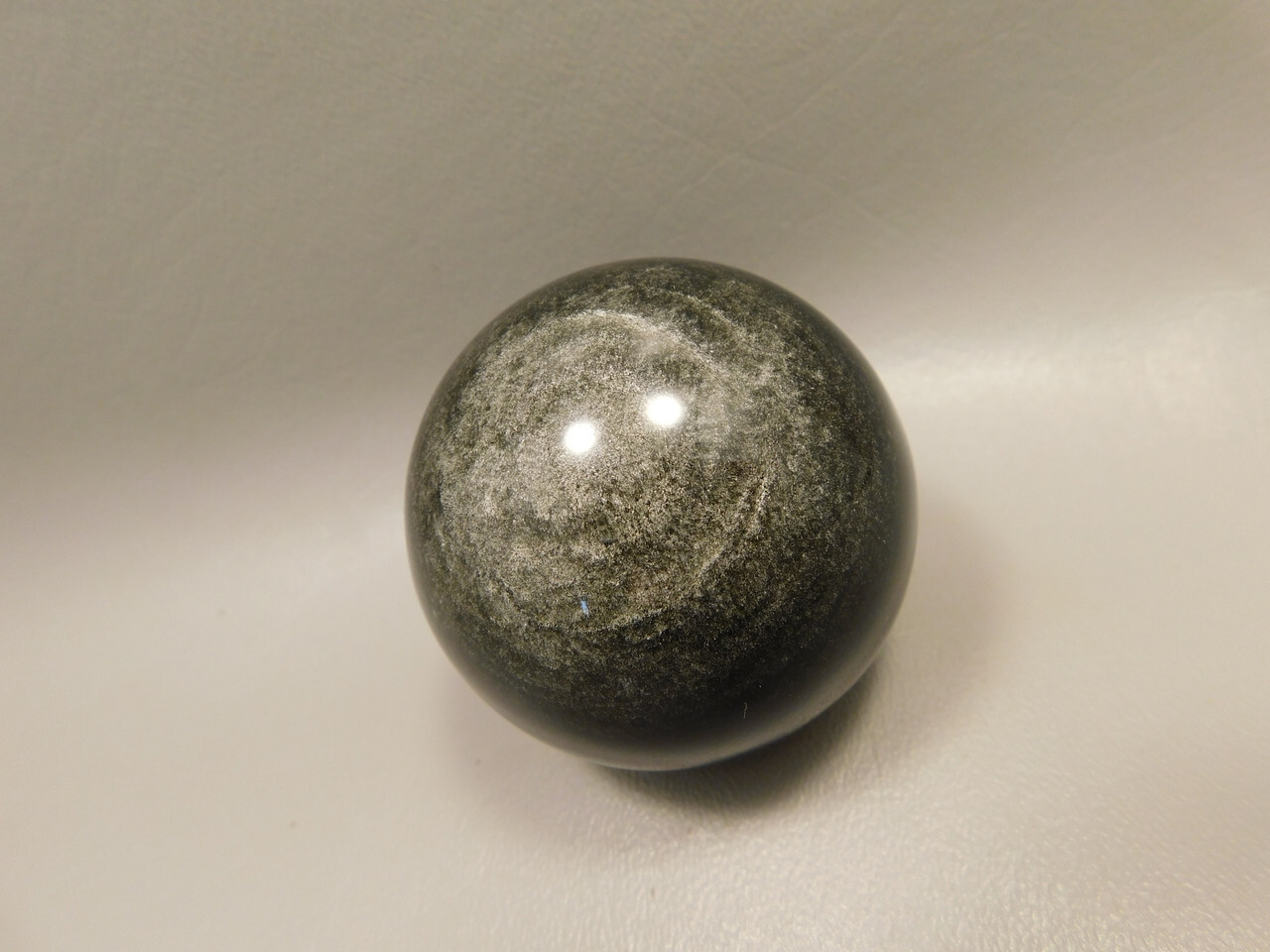Silver Sheen Sphere 2.25 inch Gemstone Chatoyant Stone 57 mm Ball #Os6