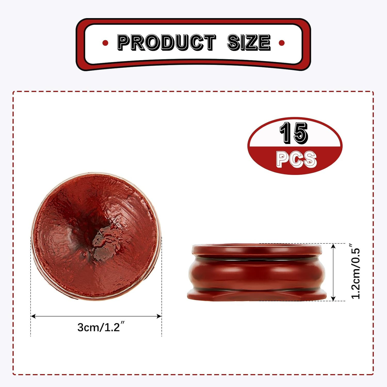 15 Pcs Wooden Sphere Display Stands for Crystals Egg Ball Holders Rustic Style