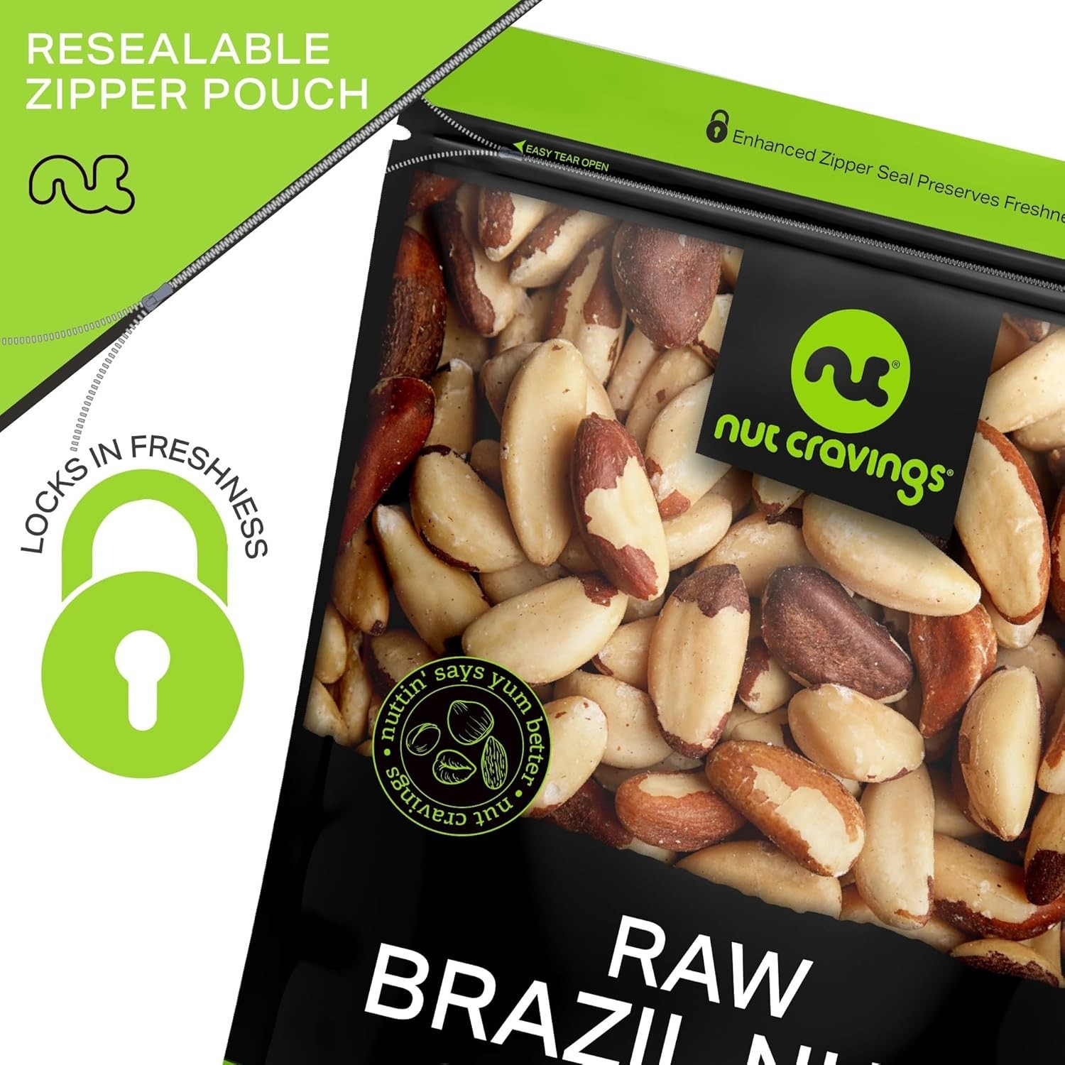 Kosher Raw Brazil Nuts – 8oz Resealable Bag for Freshness & Flavor