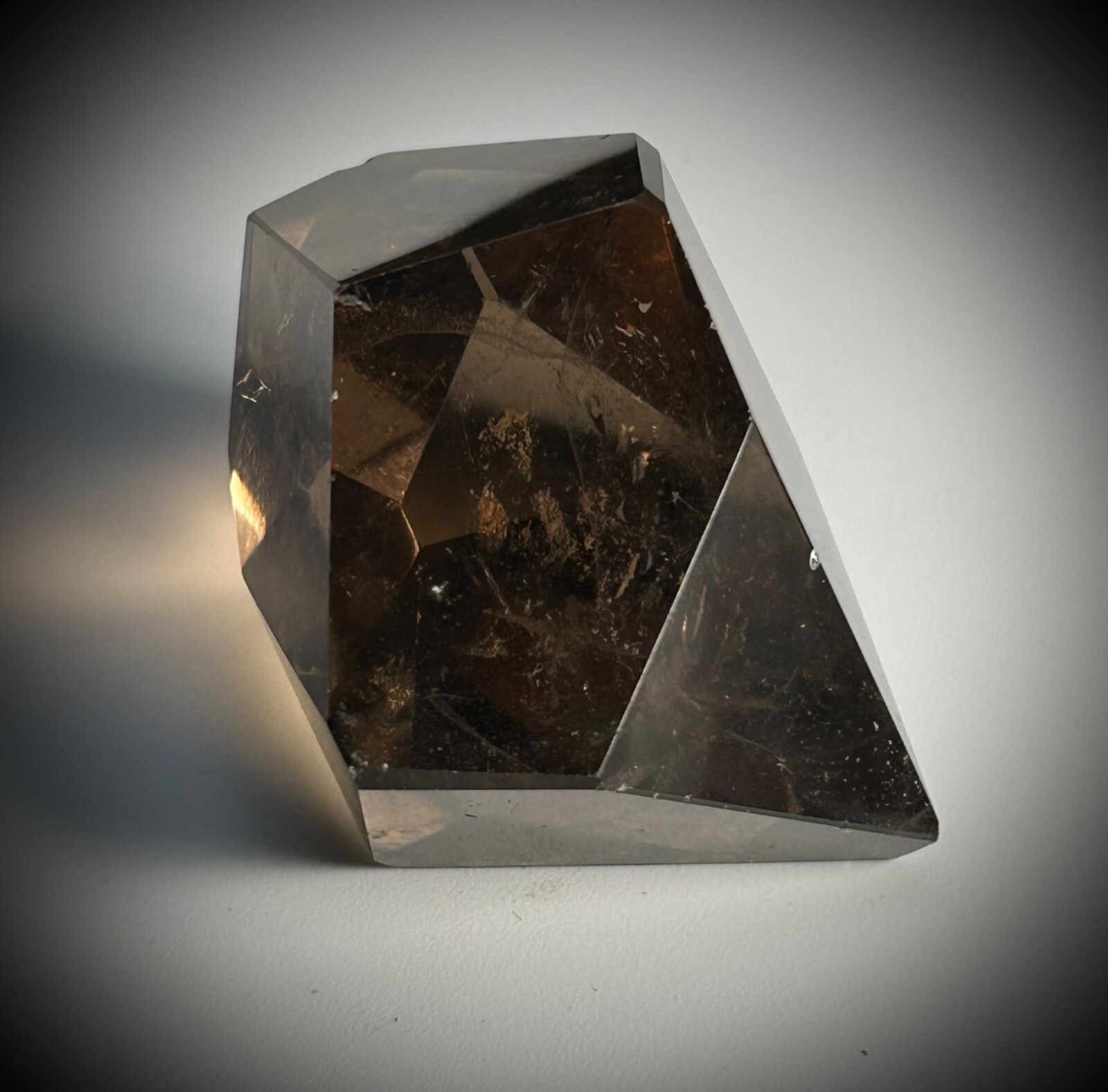 2.32″ Smokey Citrine Faceted Geometric Freeform 3.8oz (106 grams)