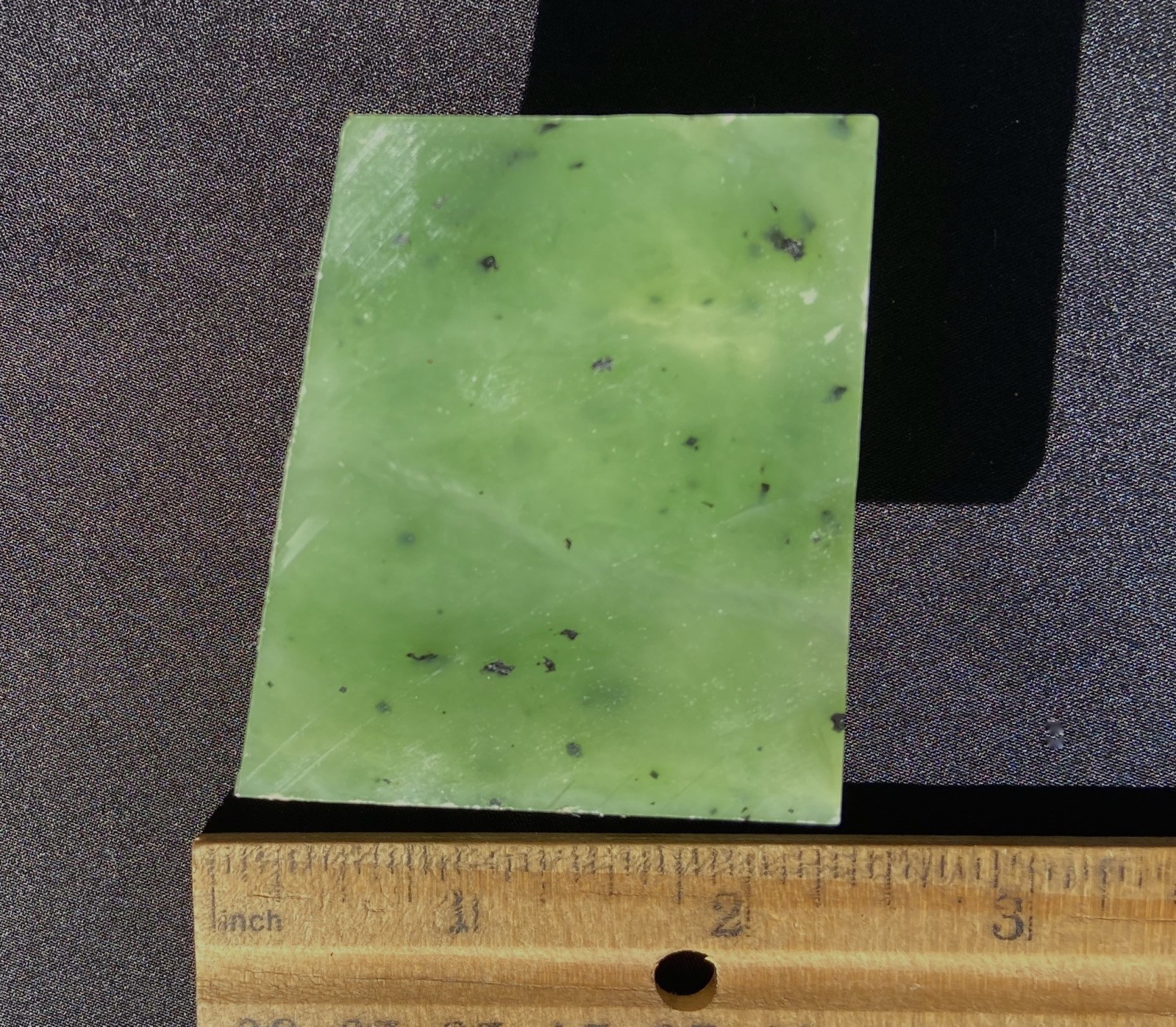 Siberian Jade Glowing Imperial Green Fine Slab 48.6 Grams- 243.5 Carats Russia