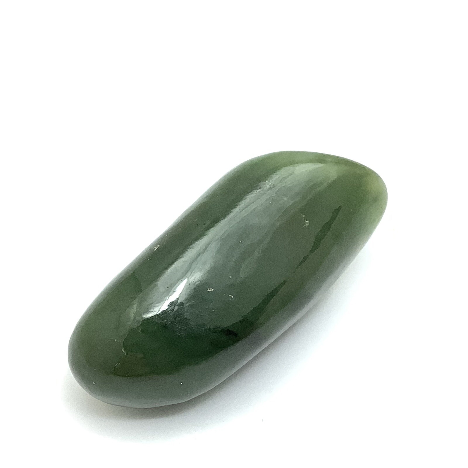 Siberian Jade Pebble Primo Green Polish Nephrite Jade Stone Specimen Siberia 23g