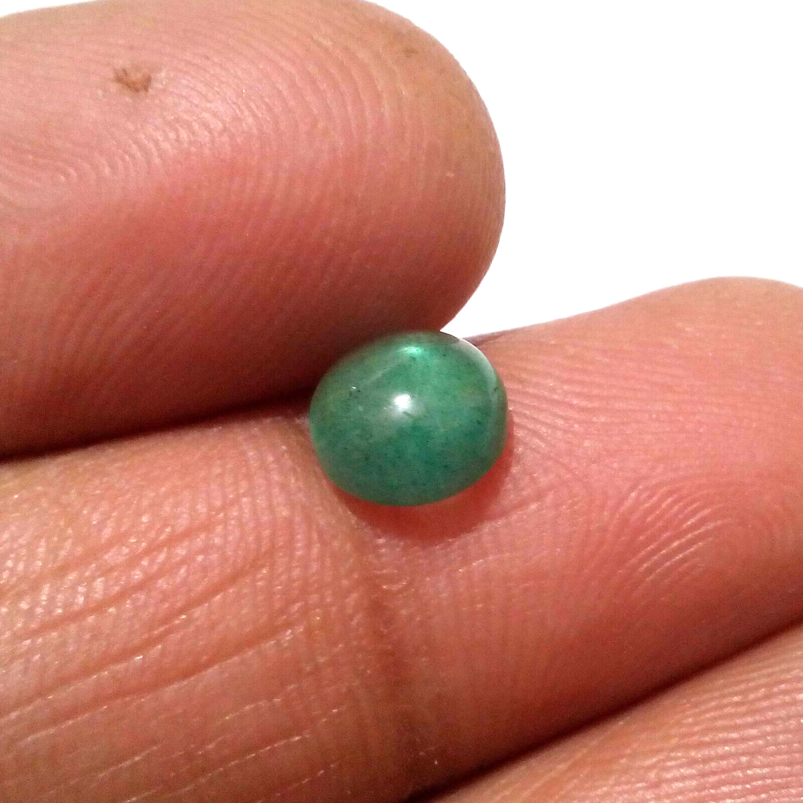 Attractive Zambian Emerald Cabochon Round Shape 1.85 Crt Green Loose Gemstone