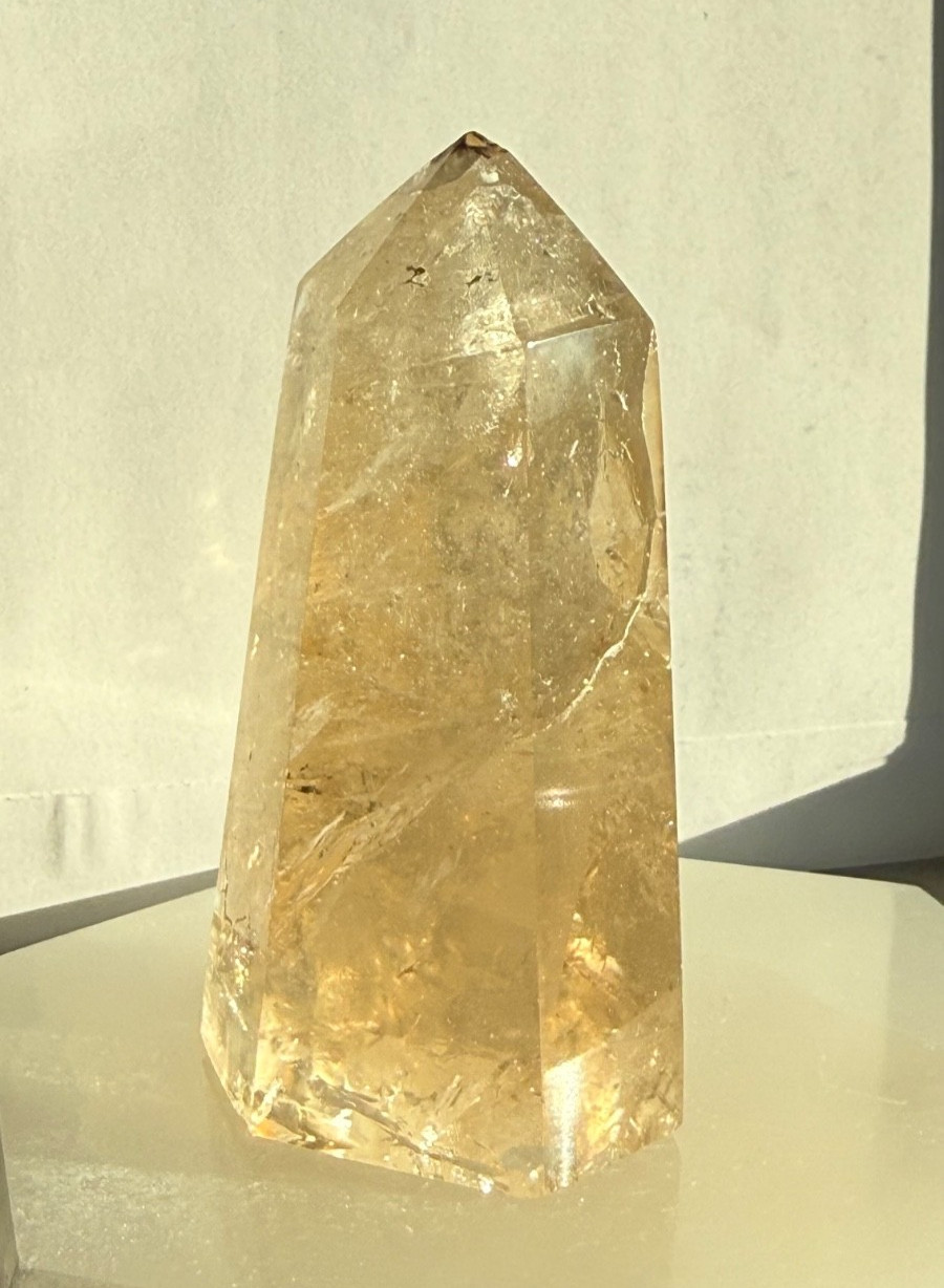 High Quality Natural Brazilian Champagne Citrine Point