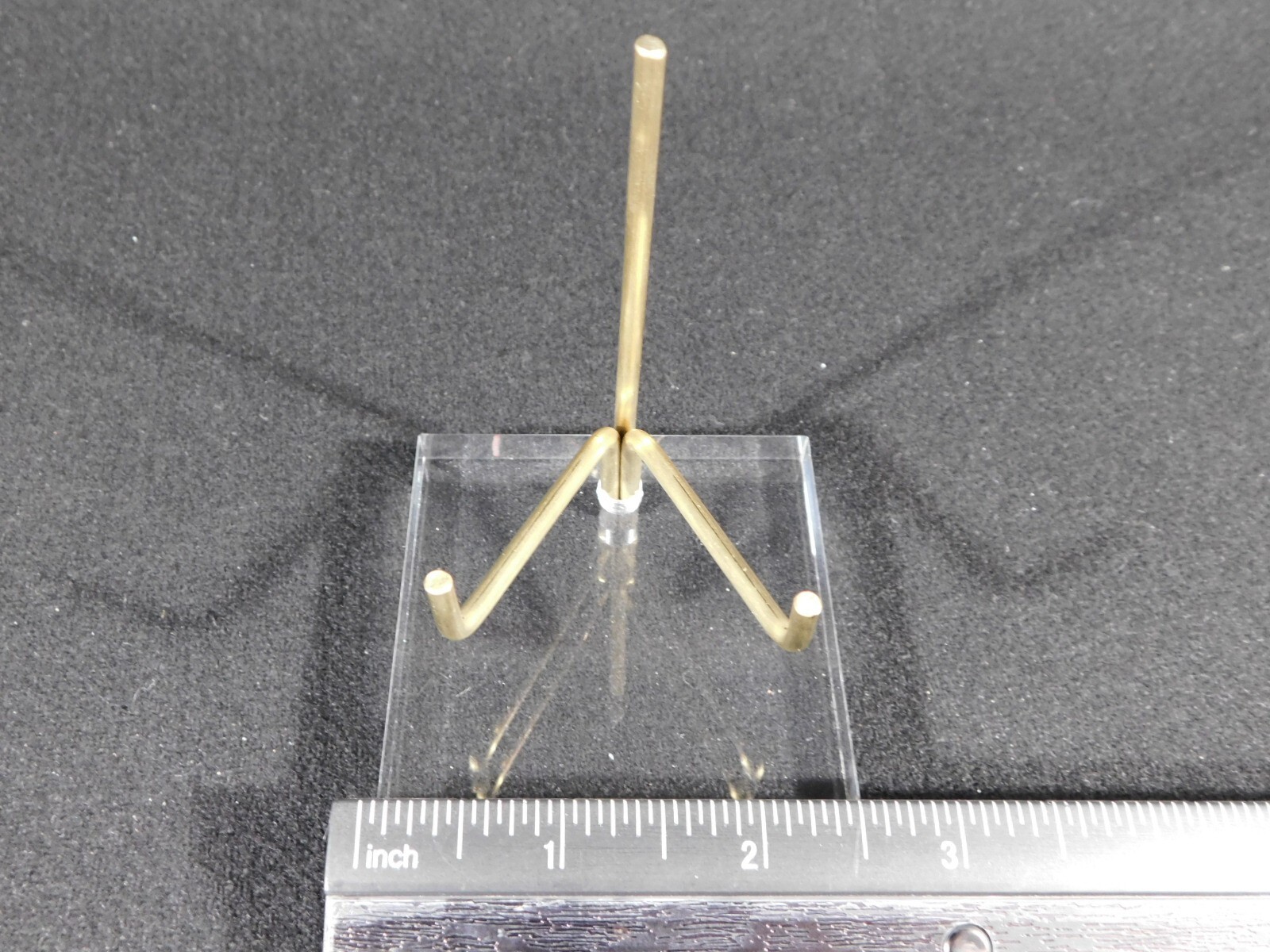 Easel Display Stand Brass Medium Size Adjustable Clear Acrylic Base