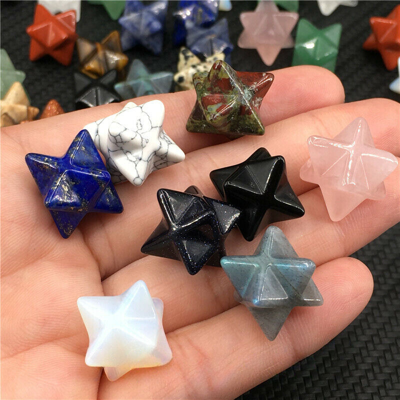 Wholesale~ Mix Natural Quartz Crystal Mini Merkaba Star Skull Reiki Healing Gift