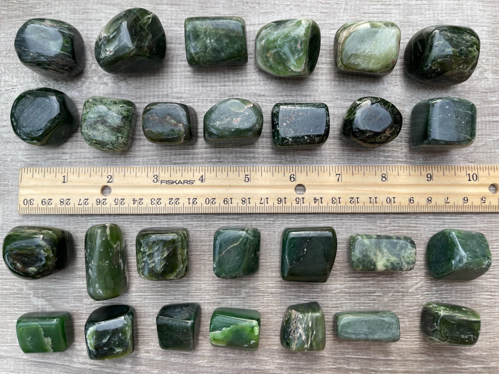 Nephrite Jade Tumbled Stones, 1-1.5 Inch Nephrite Jade Crystals, Healing Crystal