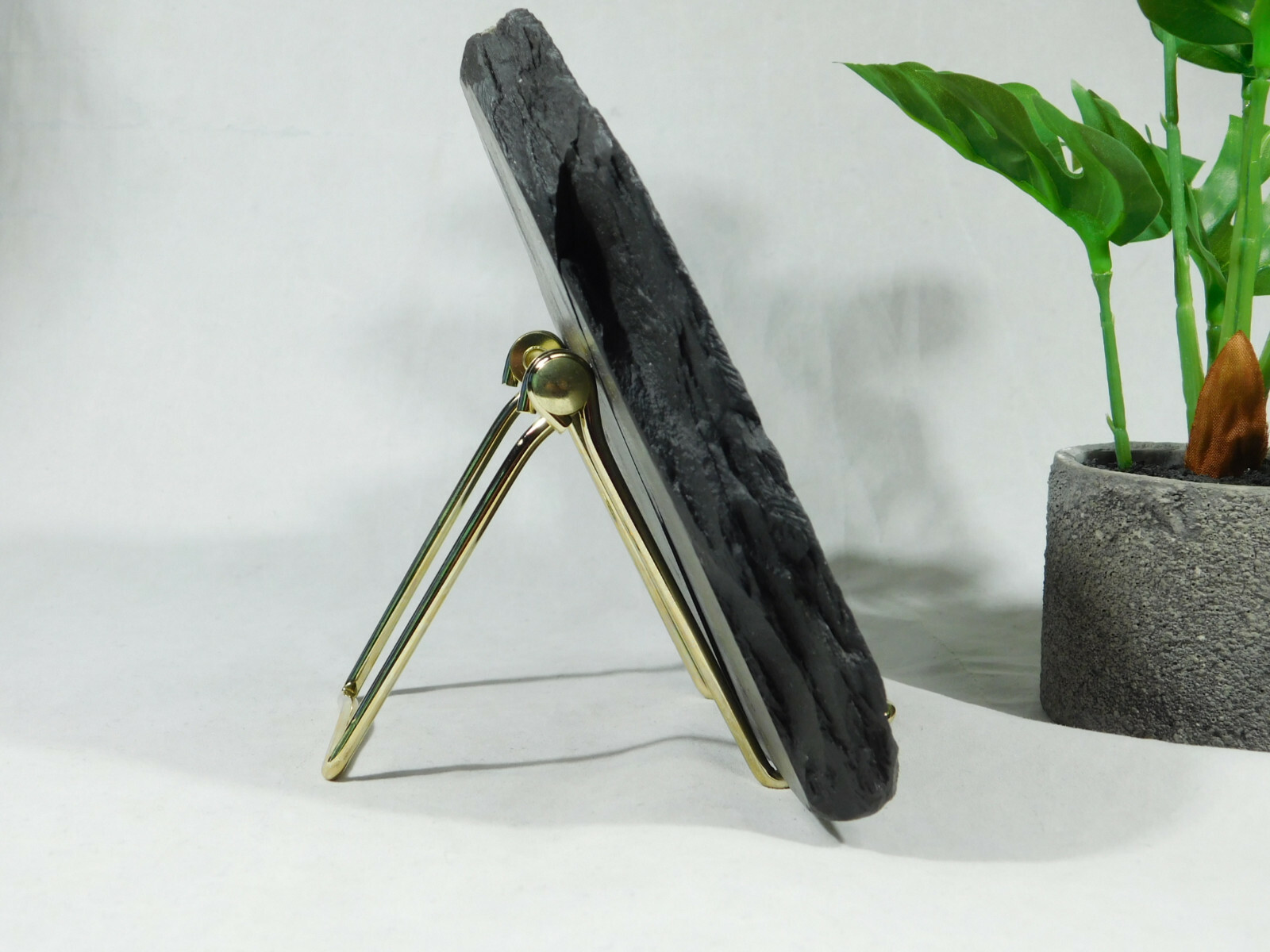 Easel Display Stand Adjustable Folding Small Size Gold color Metal