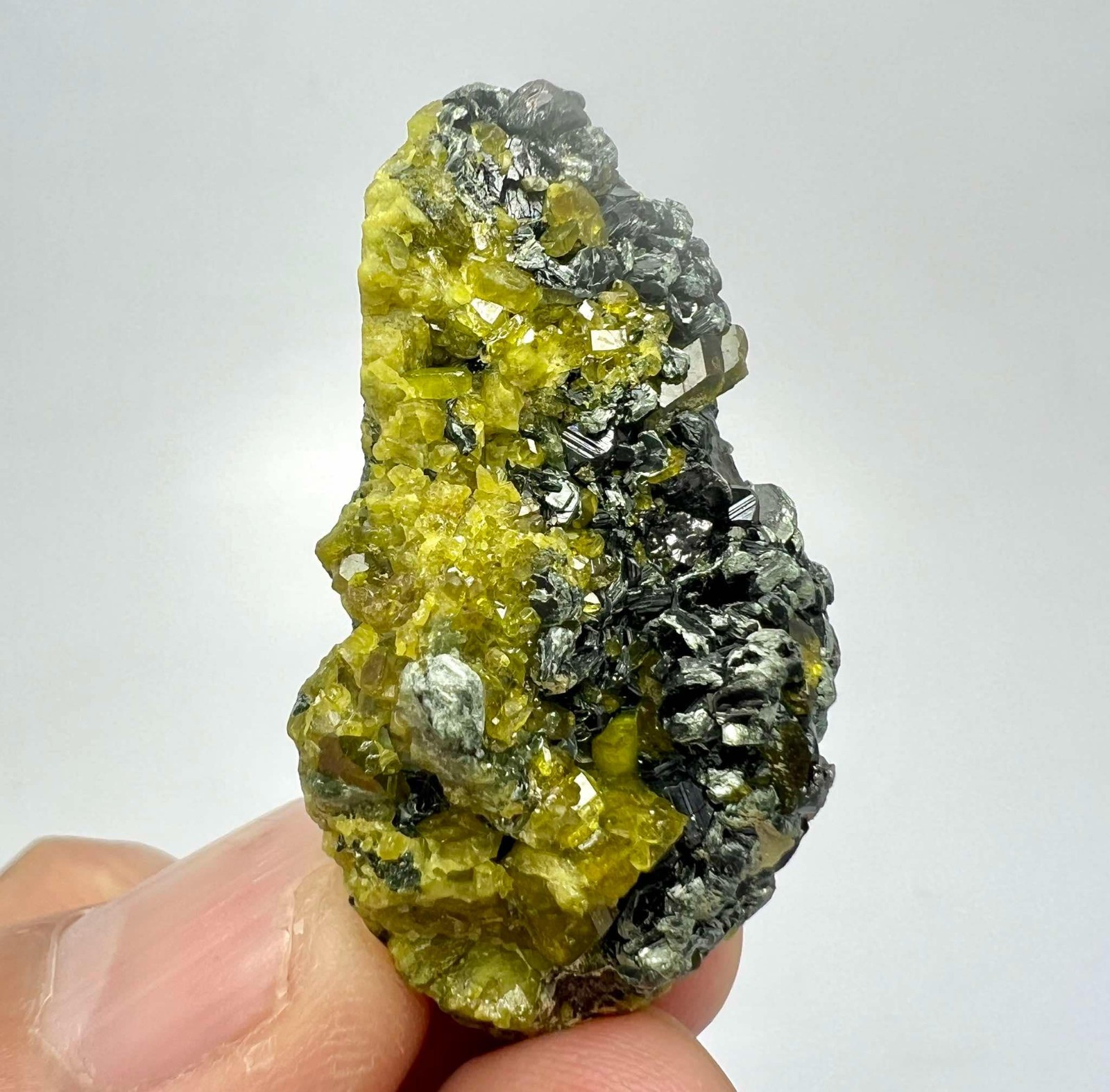 86 CT Rare Vesuvianite With Magnetite Crystals On Matrix From Pakistan AS42