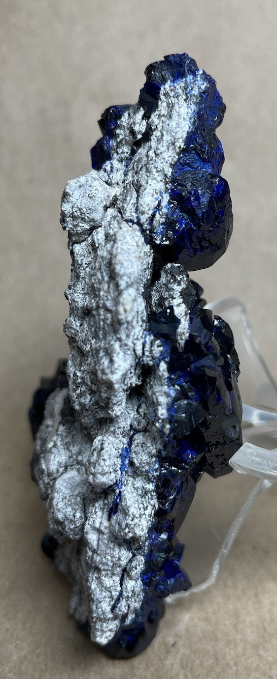 ~ 3 3/8” high x 1 3/4” x 7/8”, AZURITE, Milpillas Mine, Mexico
