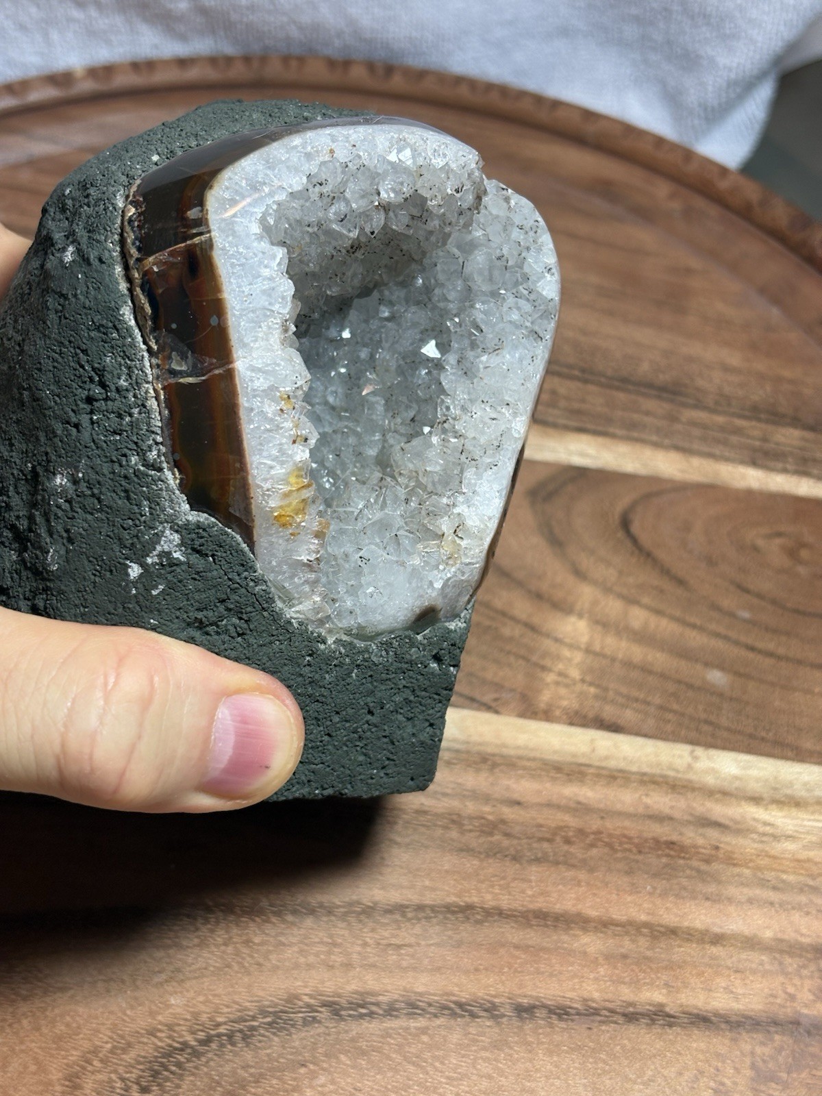 1240g Mini Crystal Amethyst Cathedral With Brown Agate Banding Reiki Meditation