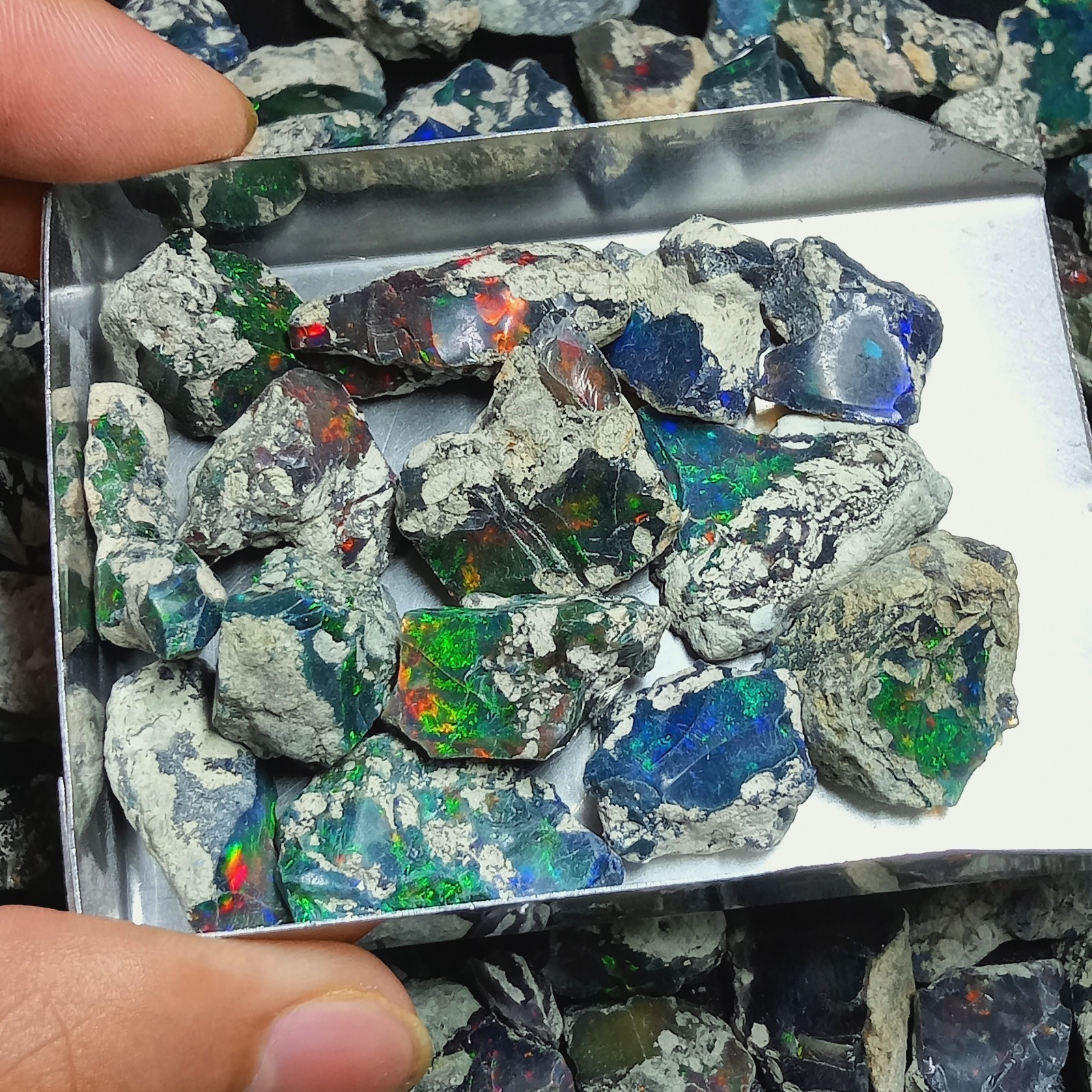 Huge Black Smoked Opal Rough 200ct Lot – AAA+ Quality Ethiopian Black Opal Rough