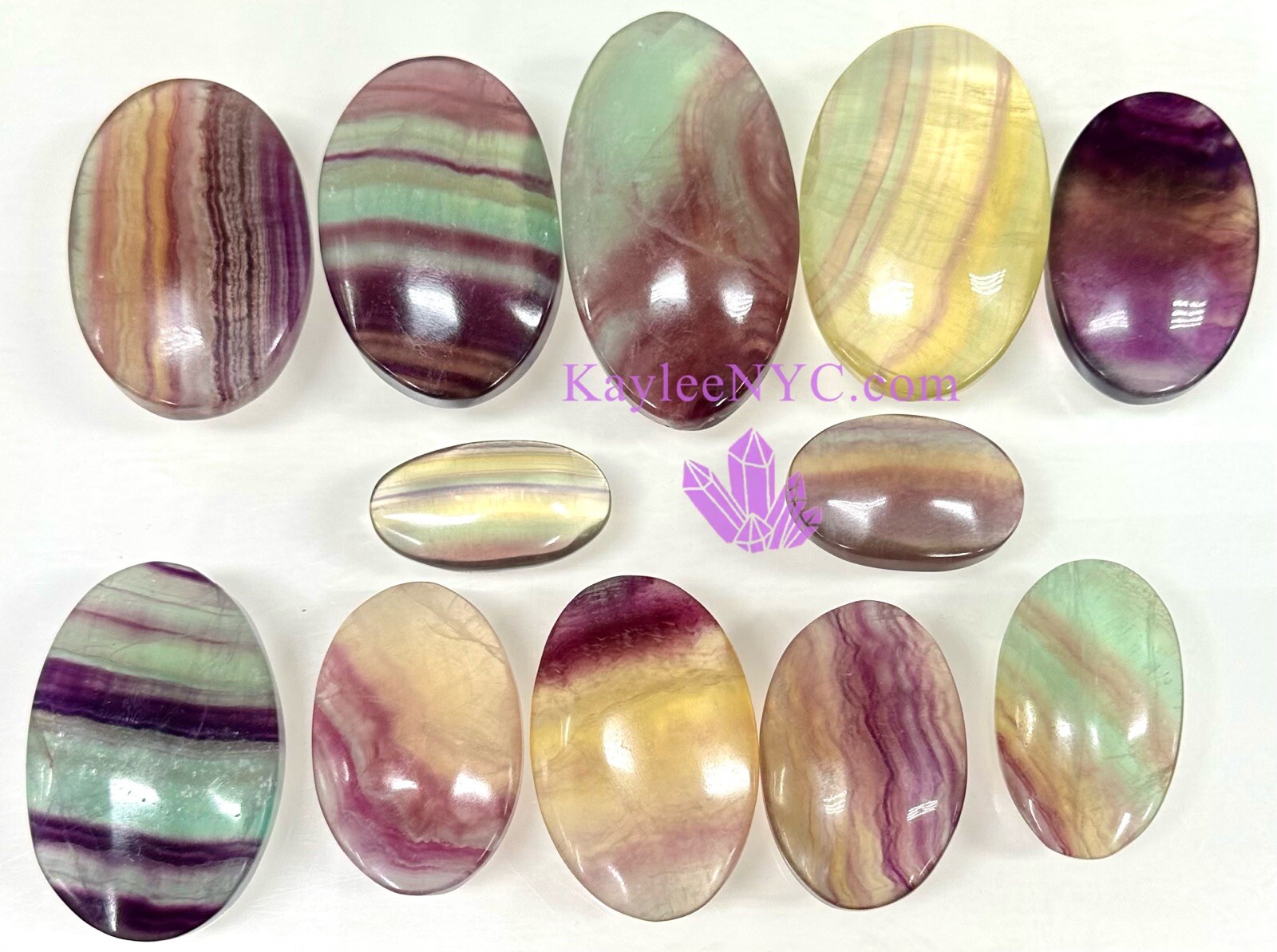 Wholesale Lot 2 Lbs Natural Fluorite Palm Stone Crystal Healing