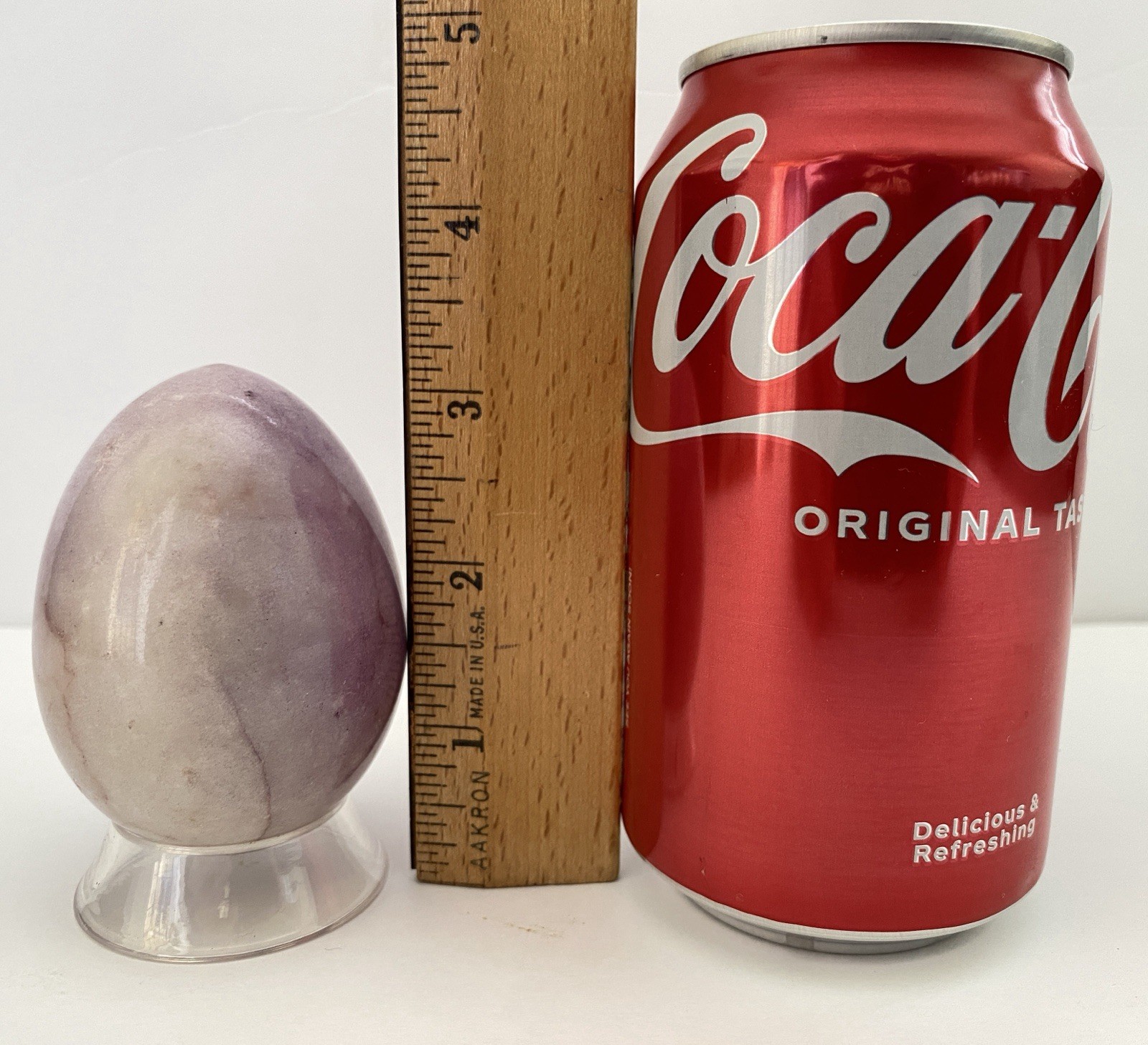 Natural Onyx Stone Egg With Stand Hand Polished Banded Agate Calcite Crystal