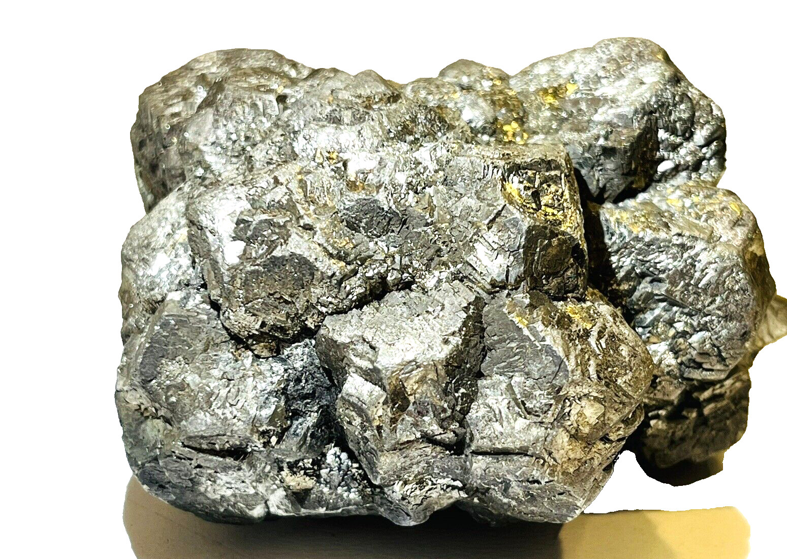 Octahedral Pyrite Cluster 1 lb. 3 oz. Large Octahedrons 1-2cm in Width, Unusual