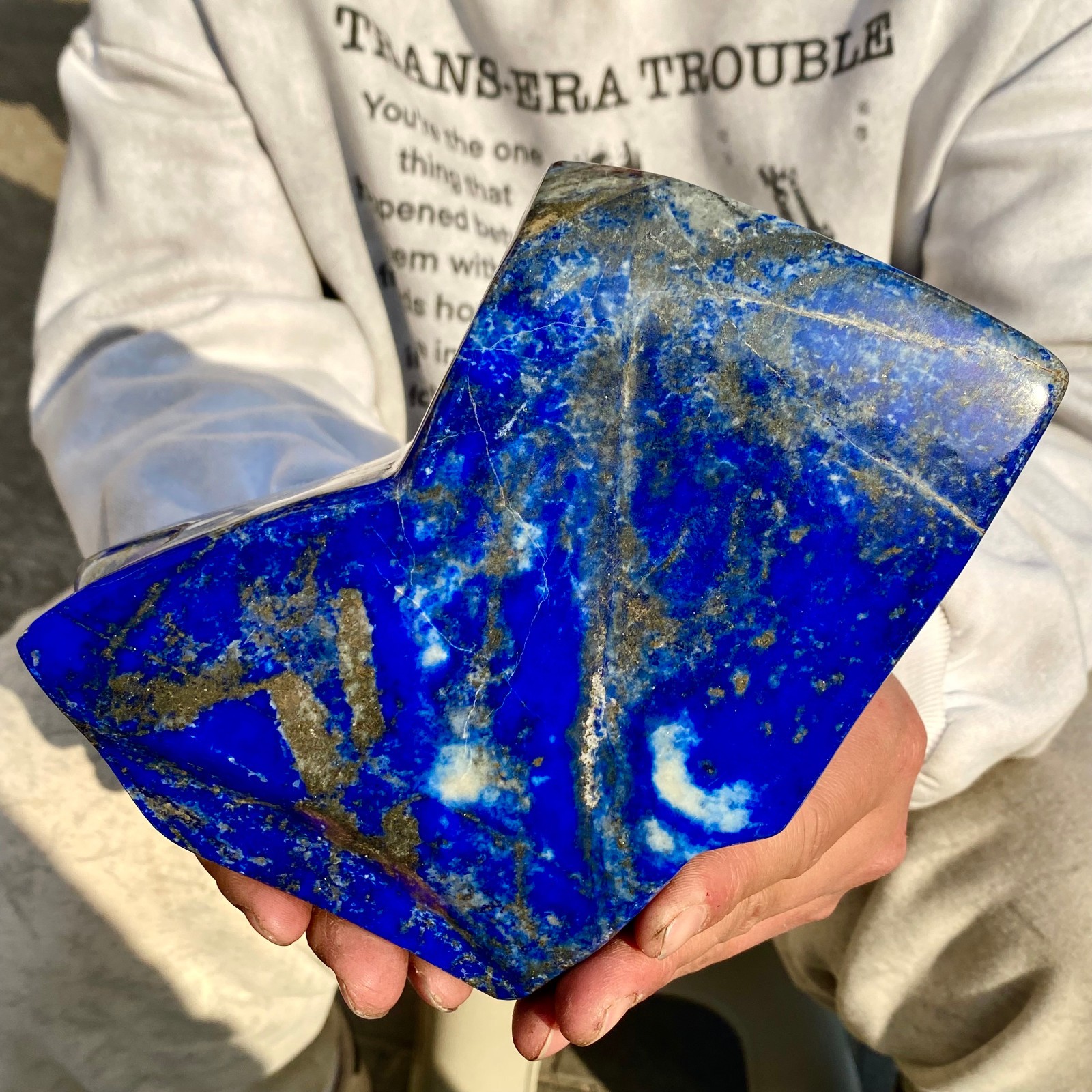 5.3LB LapisLazuli Freeform Polished Rough Tumble Healing Crystal Specimen Stone