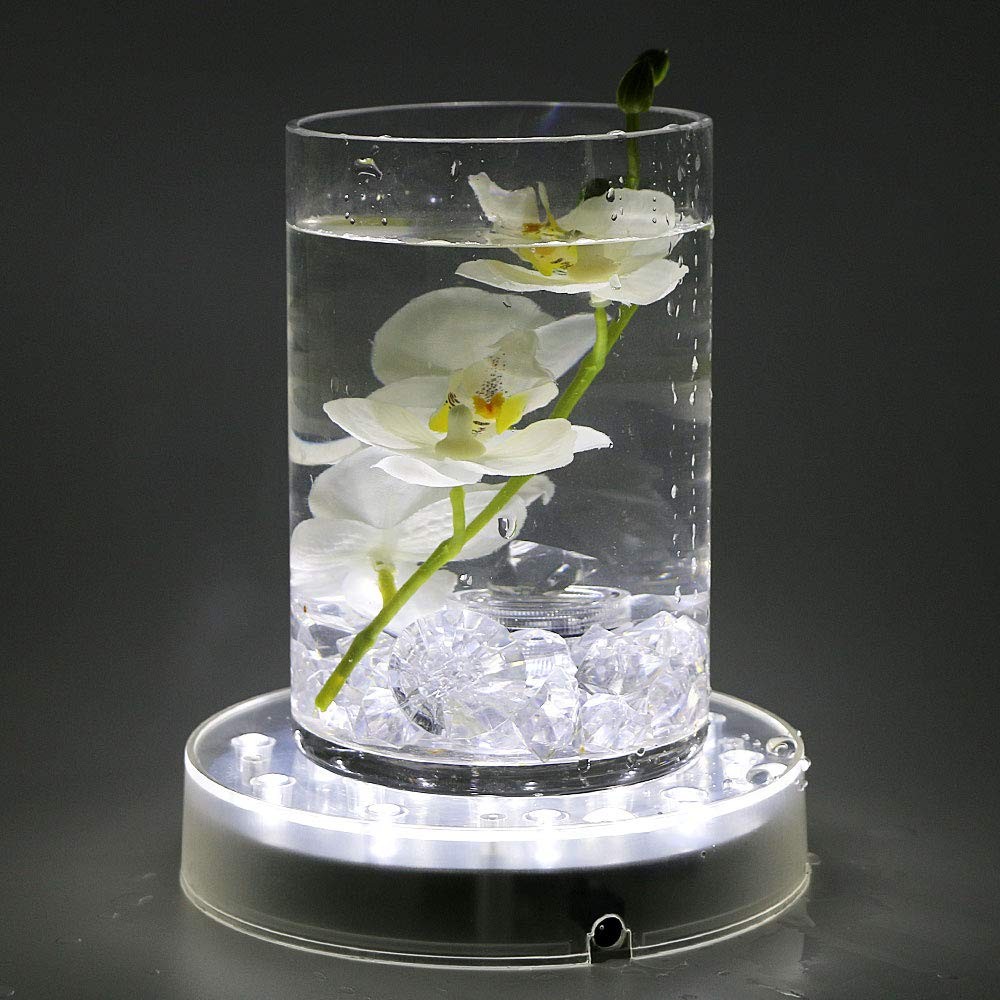 Led Light Base 6 Inch Round LED Pedestal Display Stand for Home Decoration