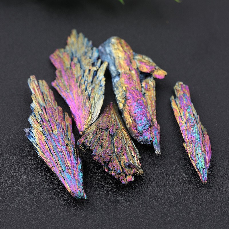 4/1/2 Pieces Natural Aura Titanium Quartz Crystal Stone Cluster 4/1/2 Pieces Nat