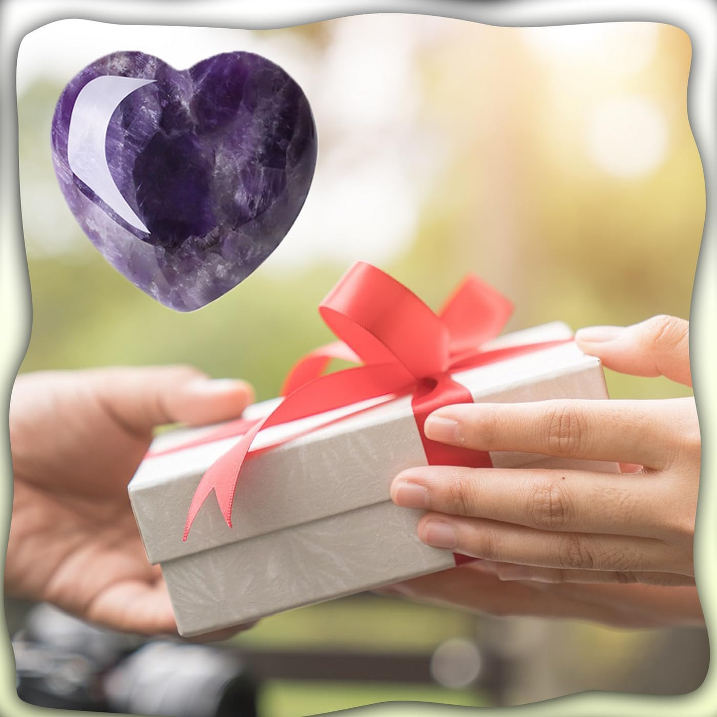 MAIBAOTA 60 Mm Amethyst Crystal Rock Large Heart Stone Healing Crystals Gifts fo