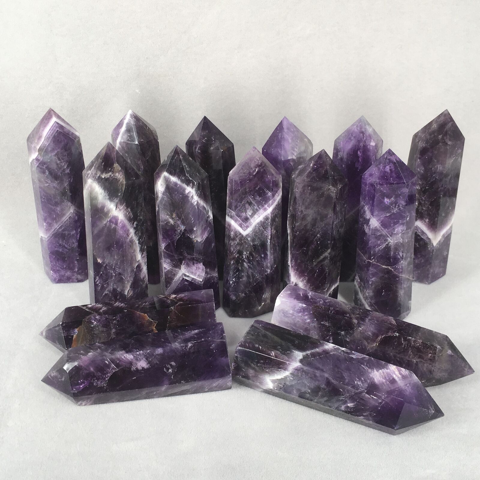 A+ Natural Dreamy Amethyst Quartz Obelisk quartz crystal wand Point healing 1PC