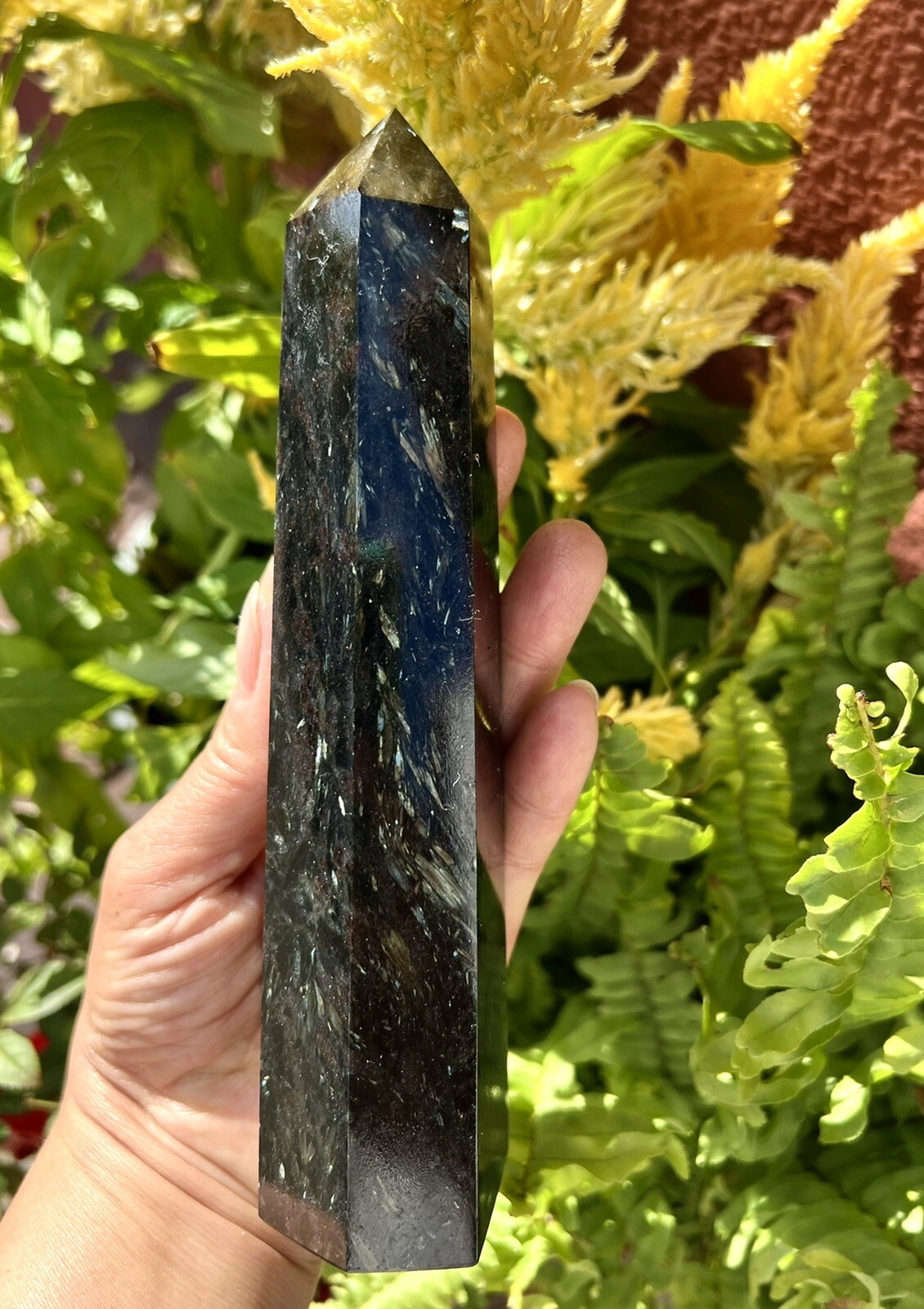 Wholesale Lot 3-4 Lbs Natural Astrophyllite Obelisk Tower Point Crystal Healing