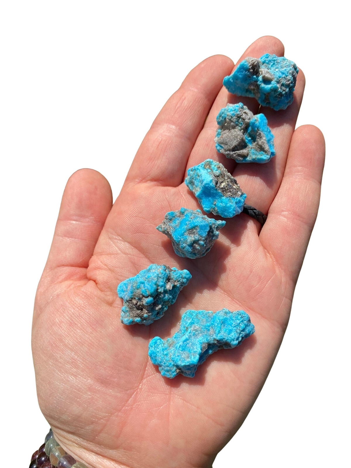 Raw Blue Turquoise Stone (Stabilized) Natural Turquoise from Kingman, Arizona