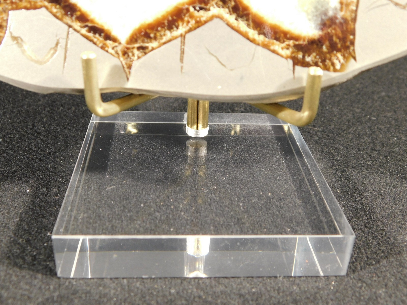 Easel Display Stand Brass Medium Size Adjustable Clear Acrylic Base