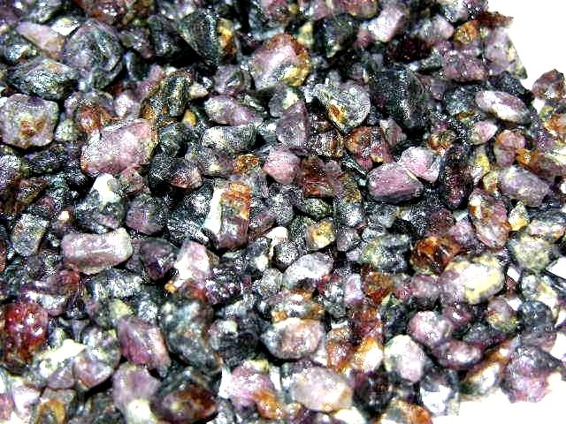 Spinel violet blue crystal Sri Lanka all natural 1/2 pound lots 3-9mm