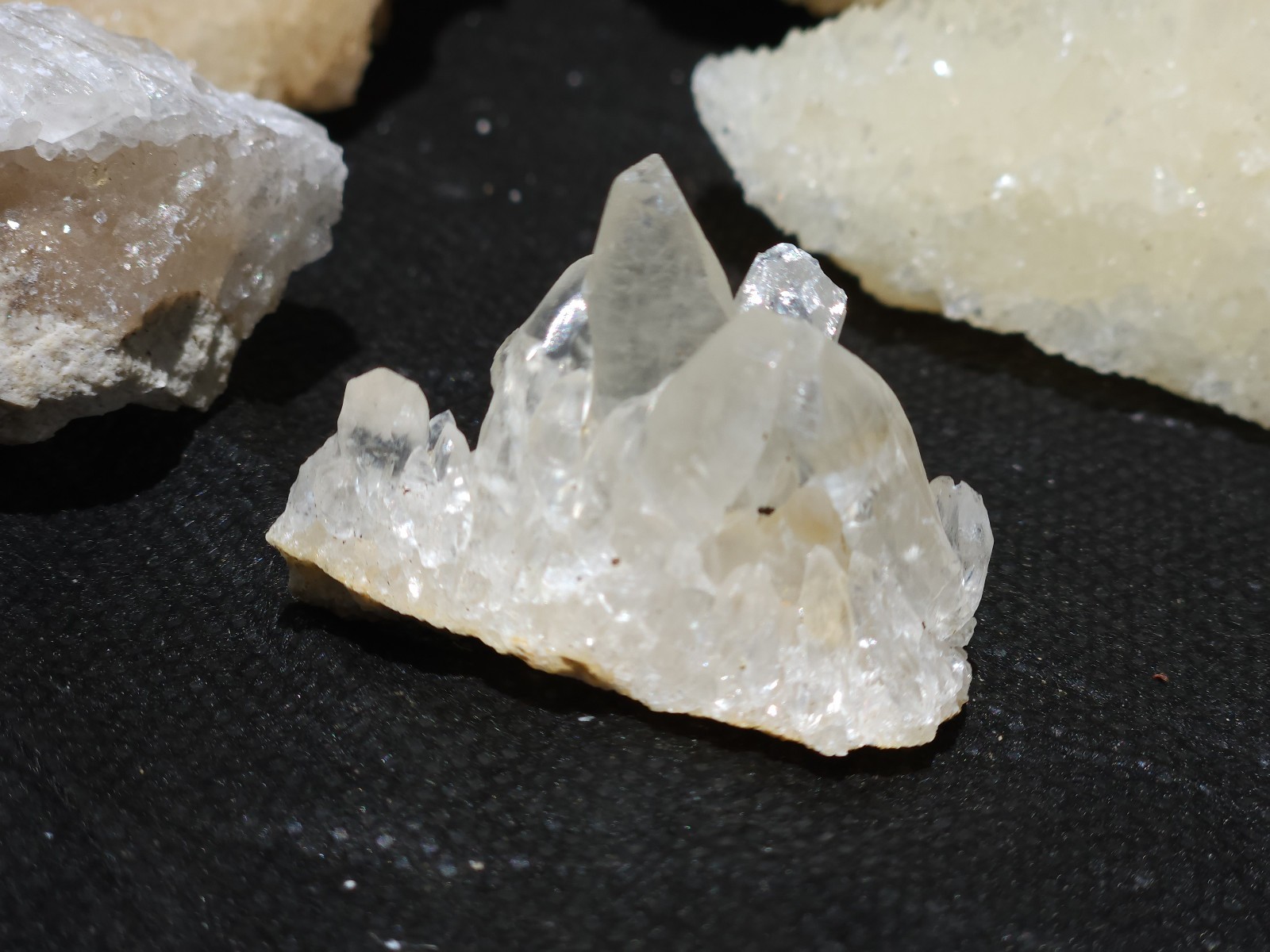 Florida Calcite Crystal Collection 5 pieces LOT Honey Clusters UV Mineral