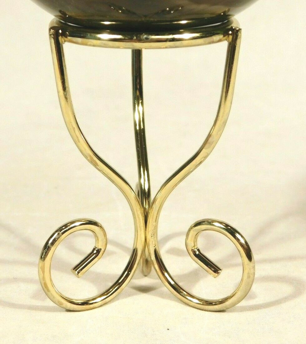 Sphere Display Stand Metal Scroll Design Gold Color Small Size