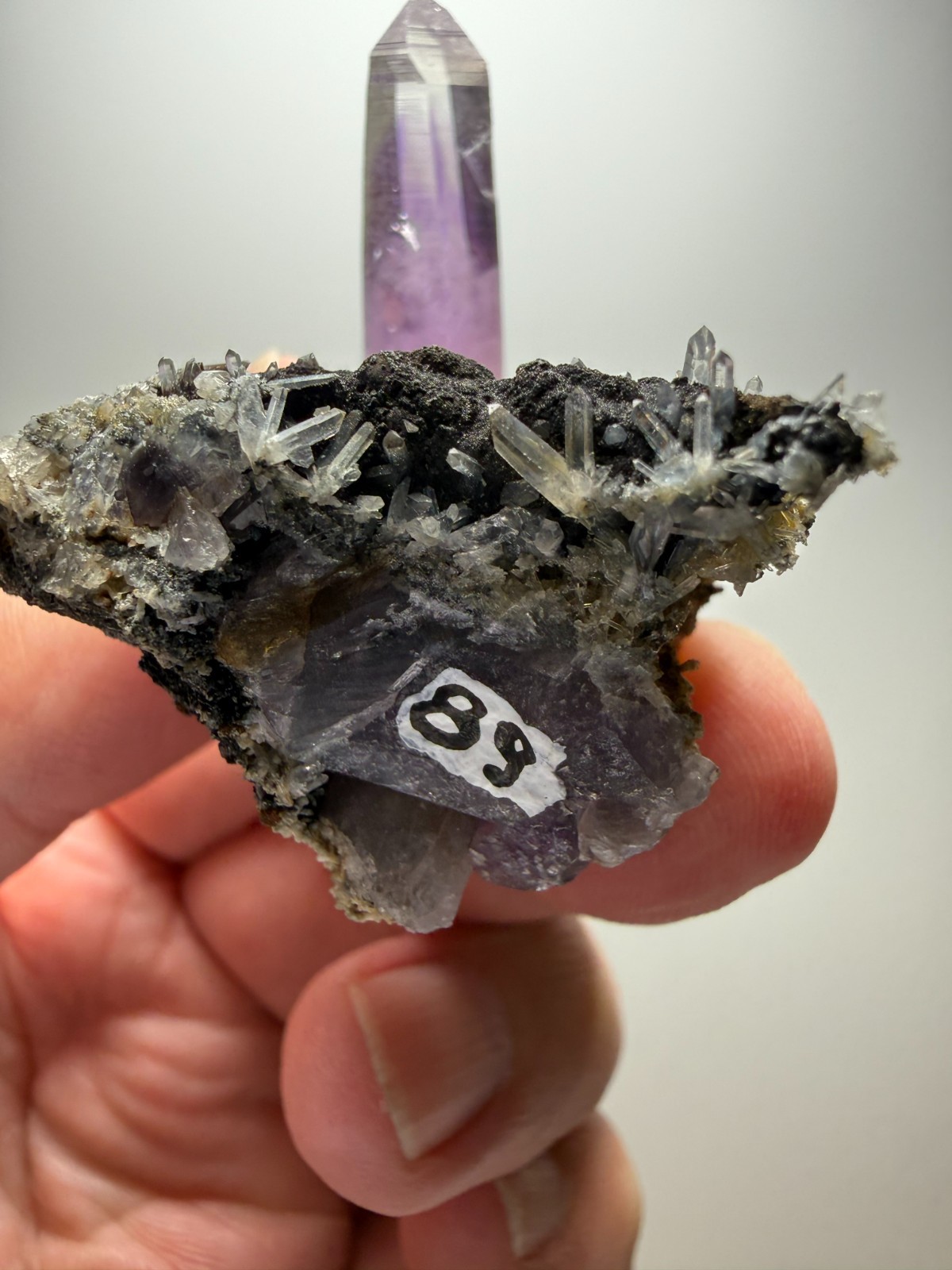 Beautiful 3cm Amethyst crystal w/phantom on Matrix- Guerrero, Mexico