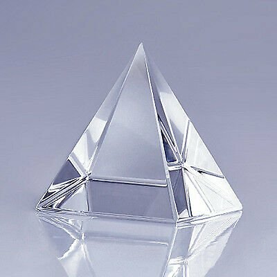 High Quality Clear Crystal Pyramid 4″ with Gift Box