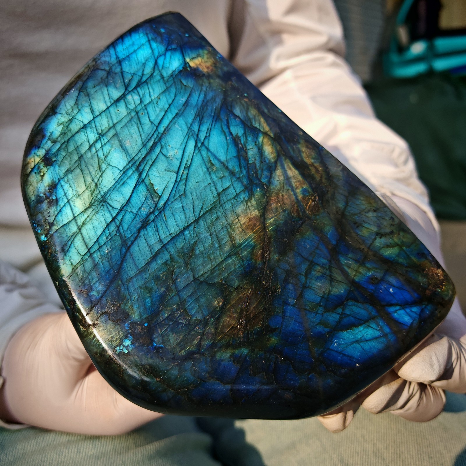 4.73LB Natural crystal Labradorite Mineral Quartz Mineral Reiki healing