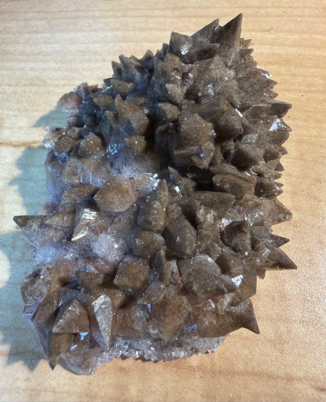 Fluorescent Dogtooth Calcite from Tres Marias Mine, Santa Eulalia, Mex 90 g.