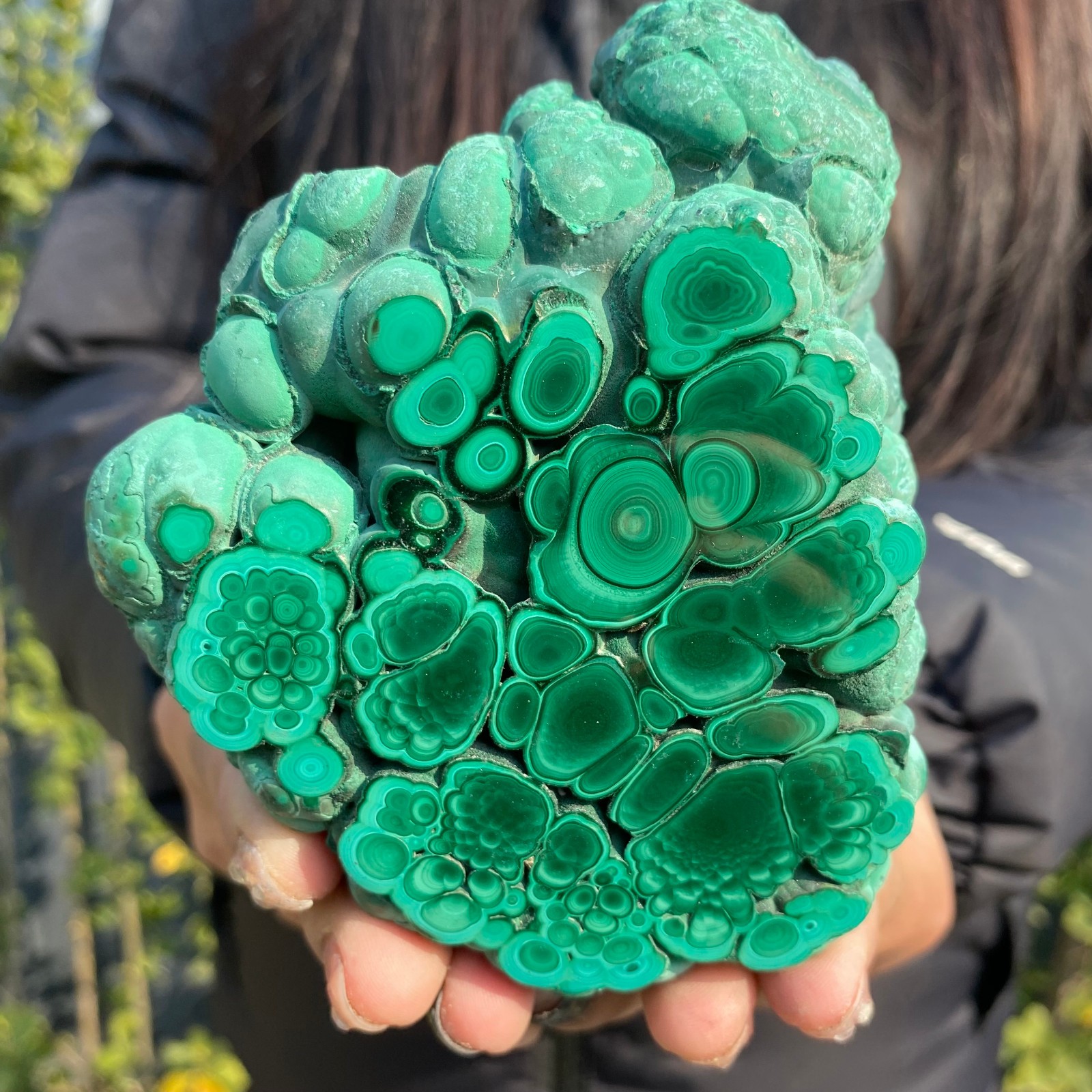 1.8LB Natural Green Malachite Crystal Flaky Pattern Ore Specimen Quartz Healin
