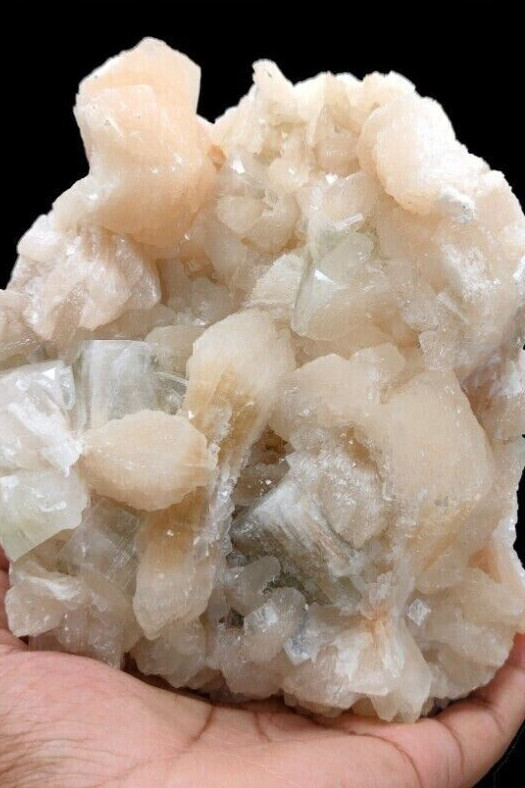 4 LB Superb Natural 6.75″ Apophyllite with Stilbite Crystals – India