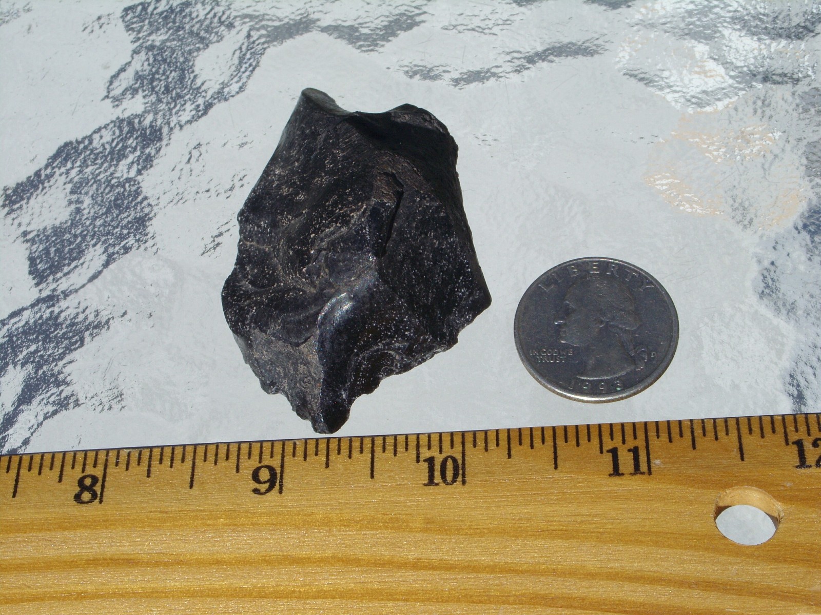 Raw Arizona Black Snowflake Obsidian Free Form Stone Medium 63mm 44 grams