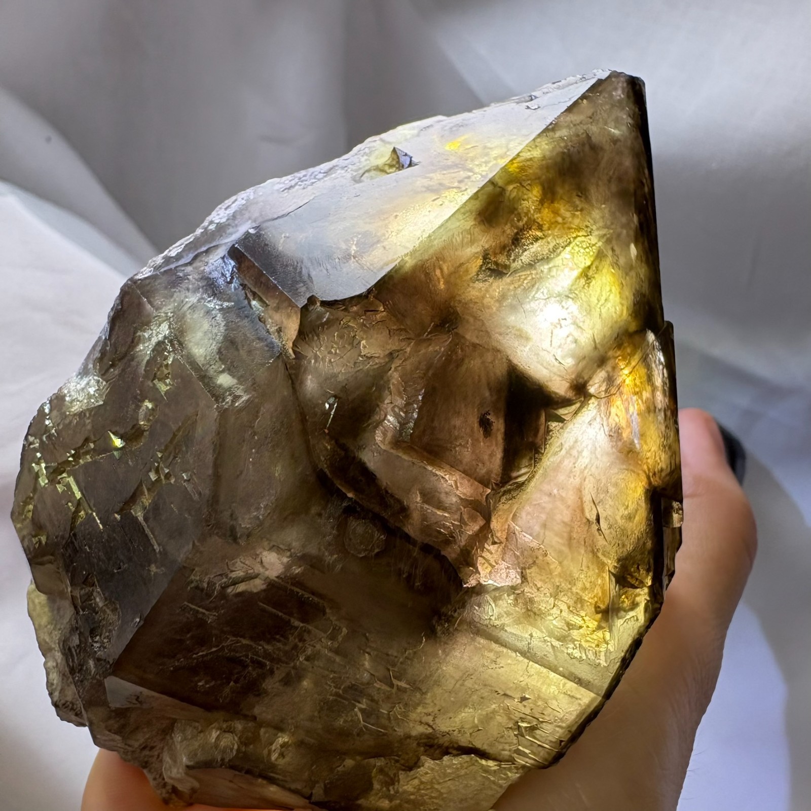 Natural Elestial Smoky Quartz Crystal Raw Mineral Specimen Protection Reiki Heal