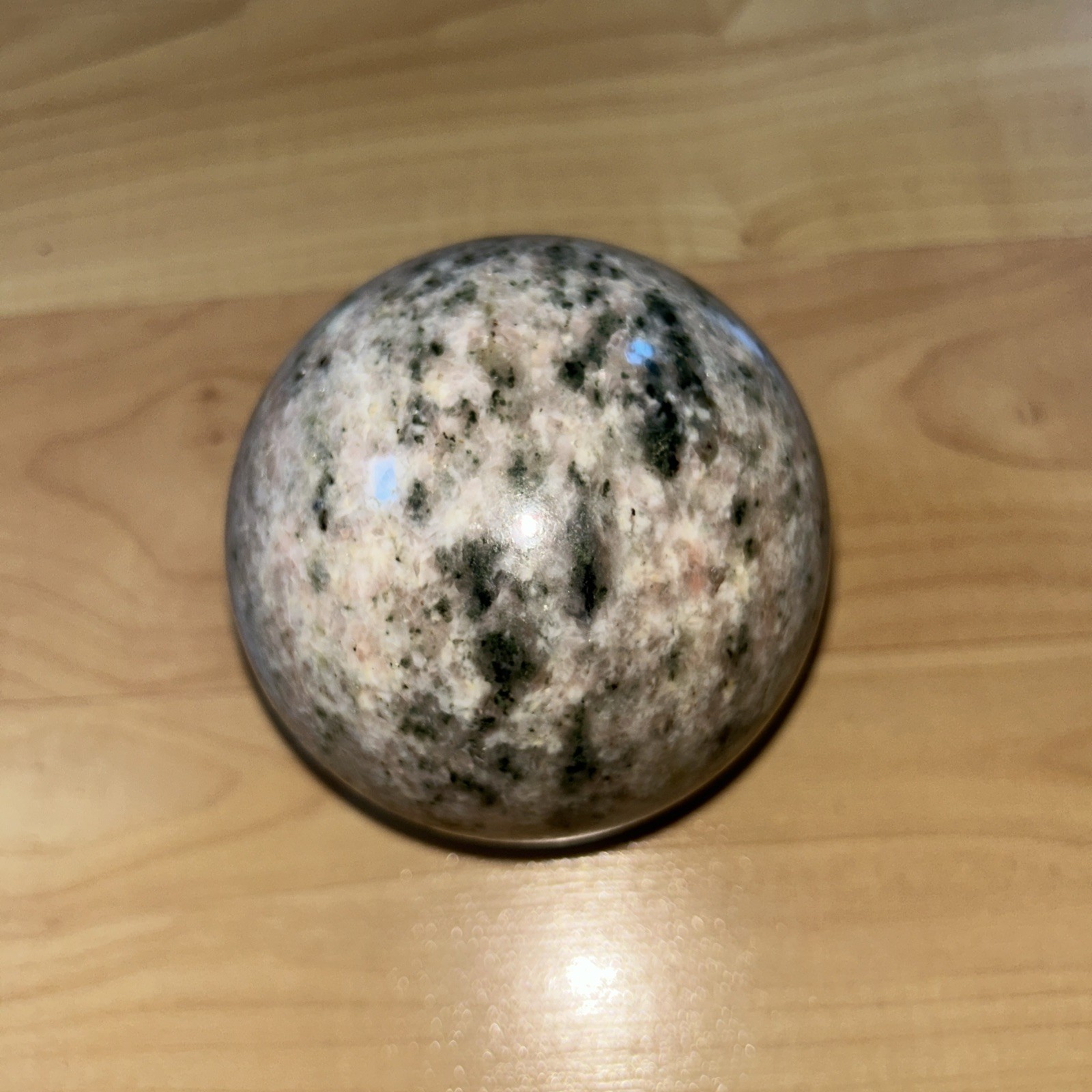 GRANITE MARBLE Quartz CRYSTAL SPHERE BALL 4 POUND POLISHED HUGE HEALING