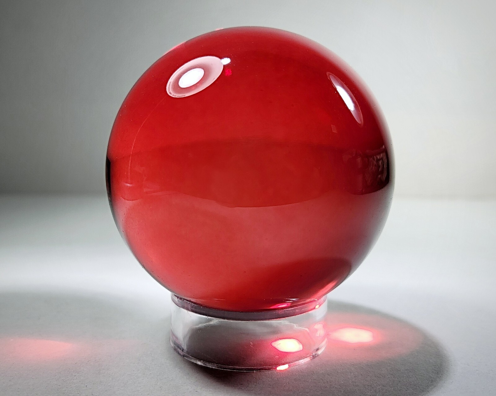 80mm Large Red Crystal Ball, Crimson Glass Ball, 3.15 inch, Gothic Decor
