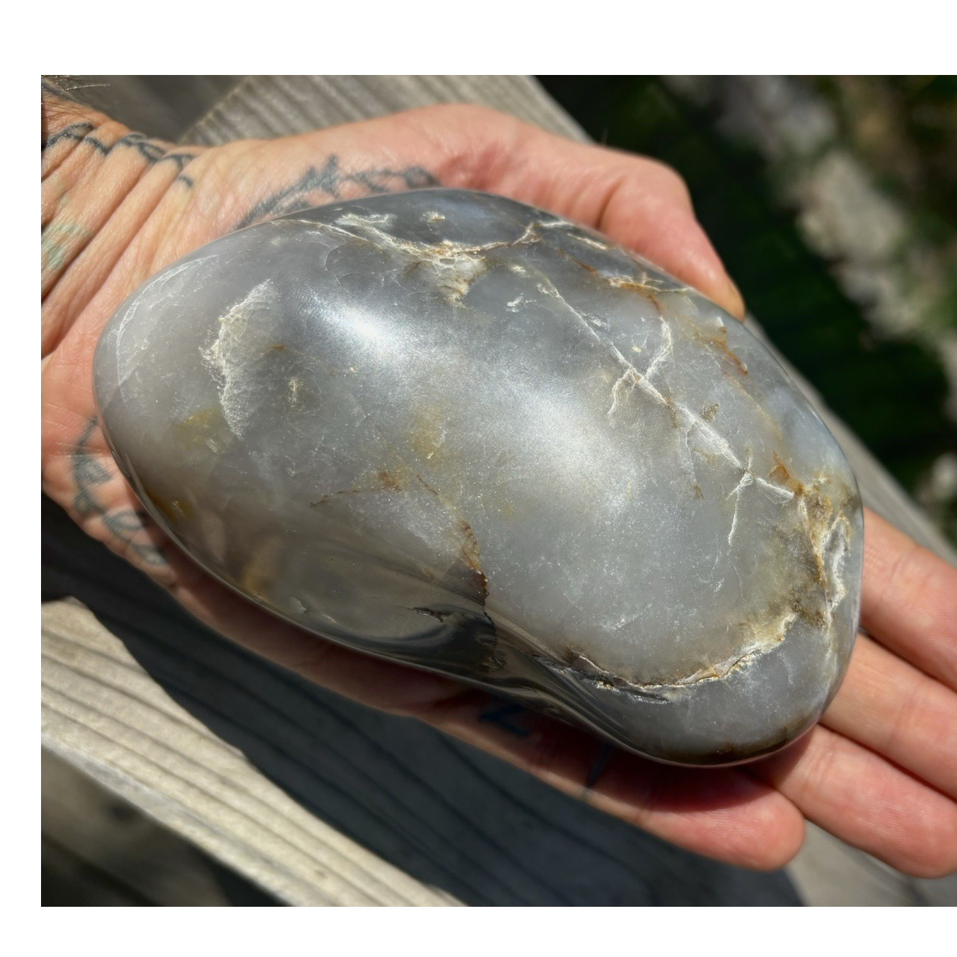 ***HUGE*** Tumbled Polished Yellowstone Quartzite Specimen 1 lb. 5 oz. Decor