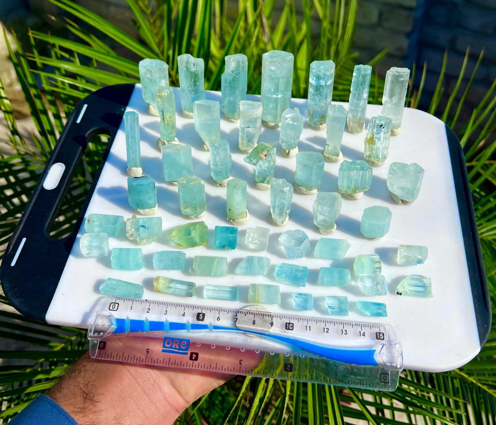 420 GM Natural Aquamarine Crystals Lot With Nice Colour & Size From Shigar