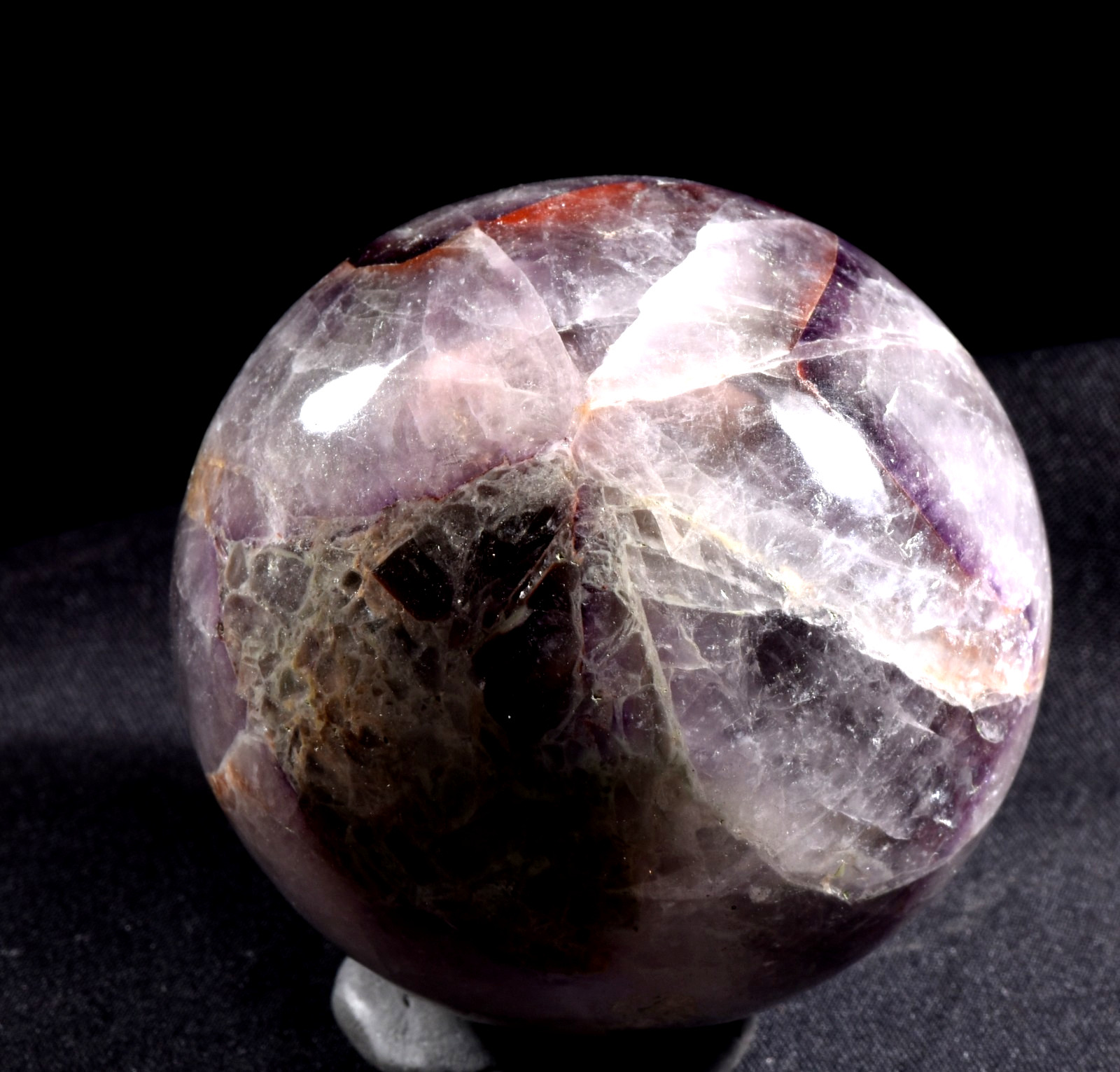 Super seven melody stone evil eye sphere 8.8 cm psychic spiritual elevation#1149