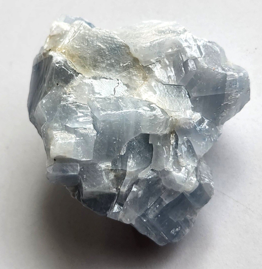 2″ 63g Natural Blue Calcite Crystal Cabinet Display Specimen