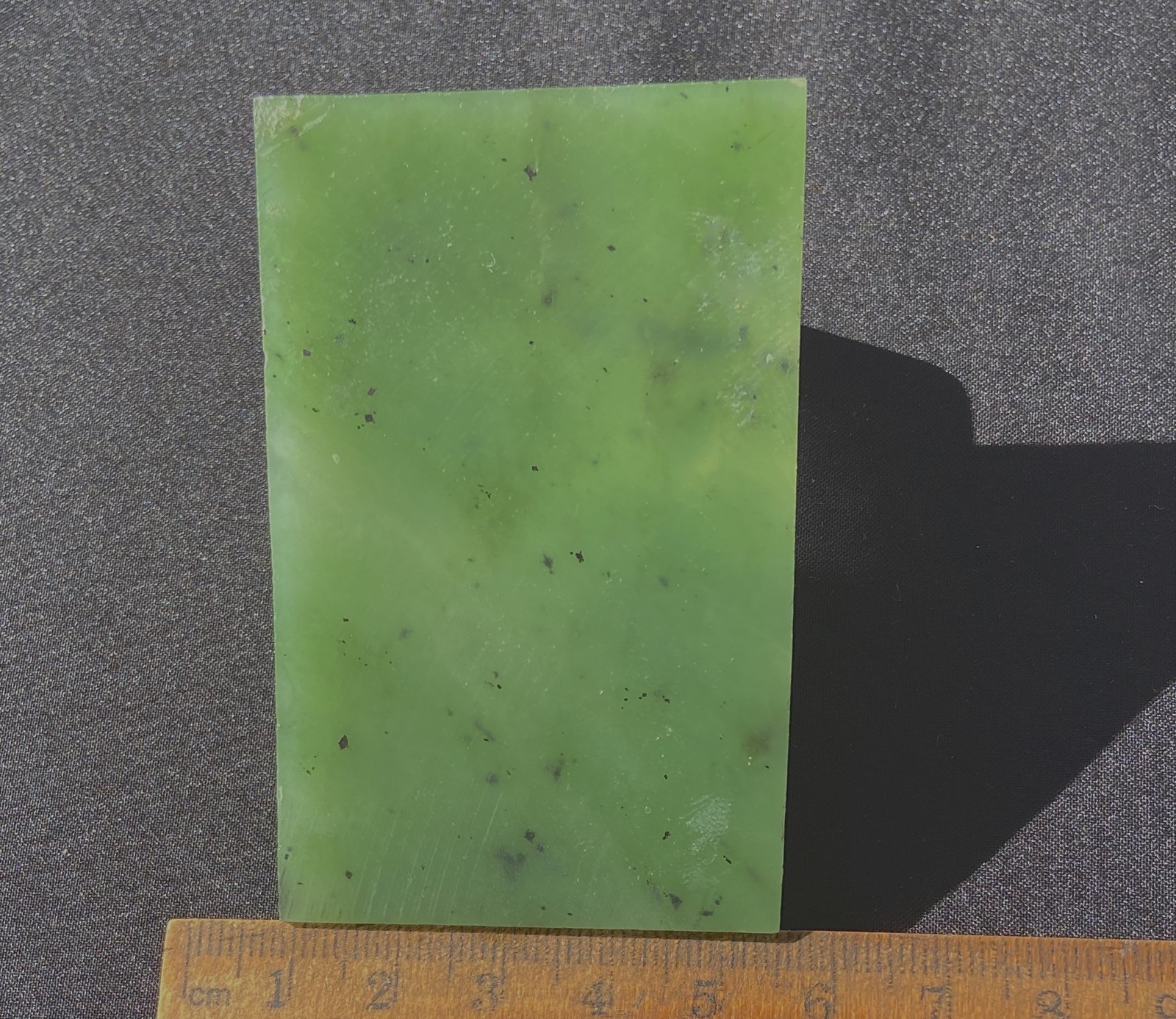 Siberian Jade Glowing Imperial Green Fine Slab 48.6 Grams- 243.5 Carats Russia